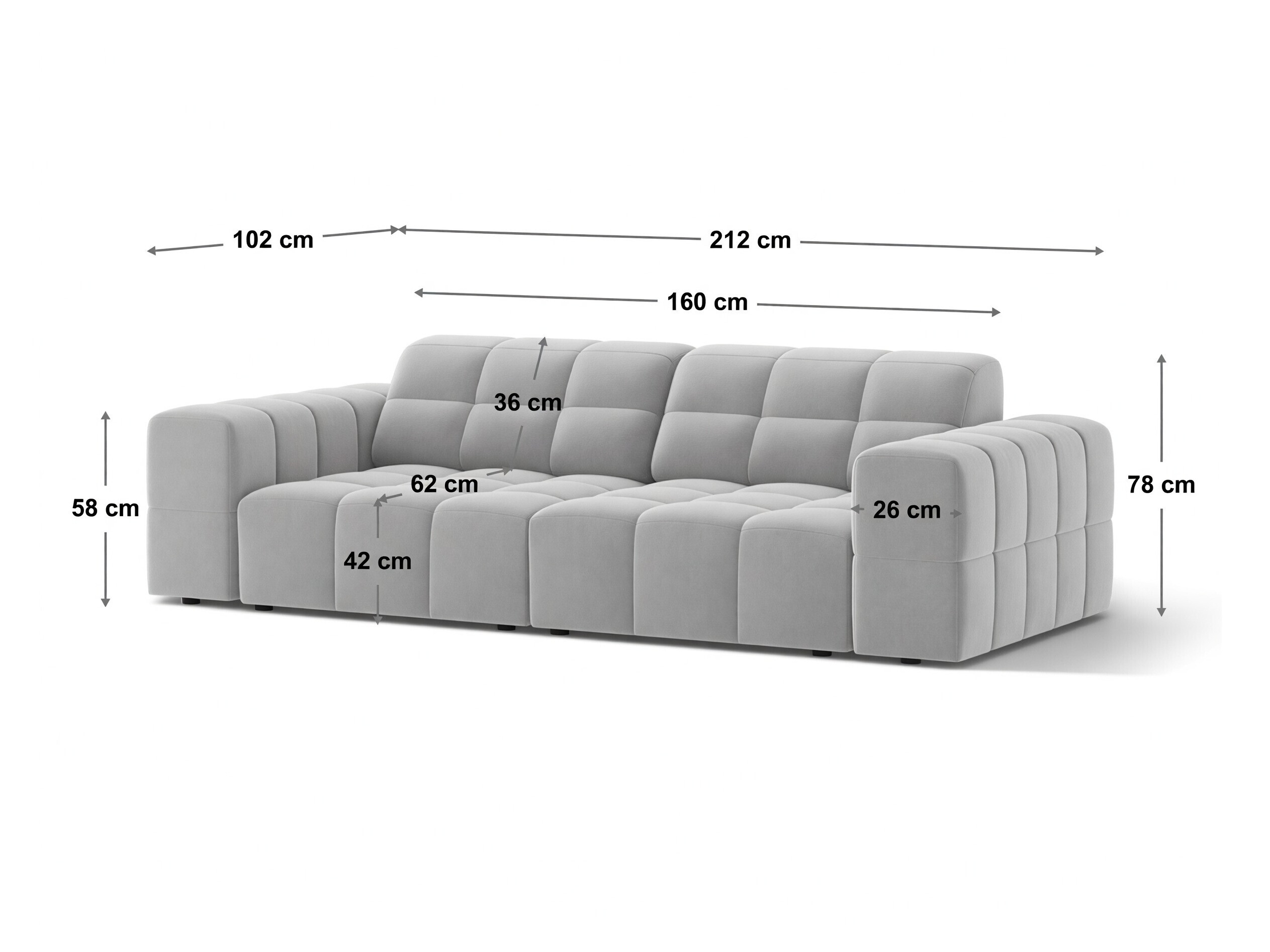 Modularni kavč Somelo 106 (Bluvel 13)