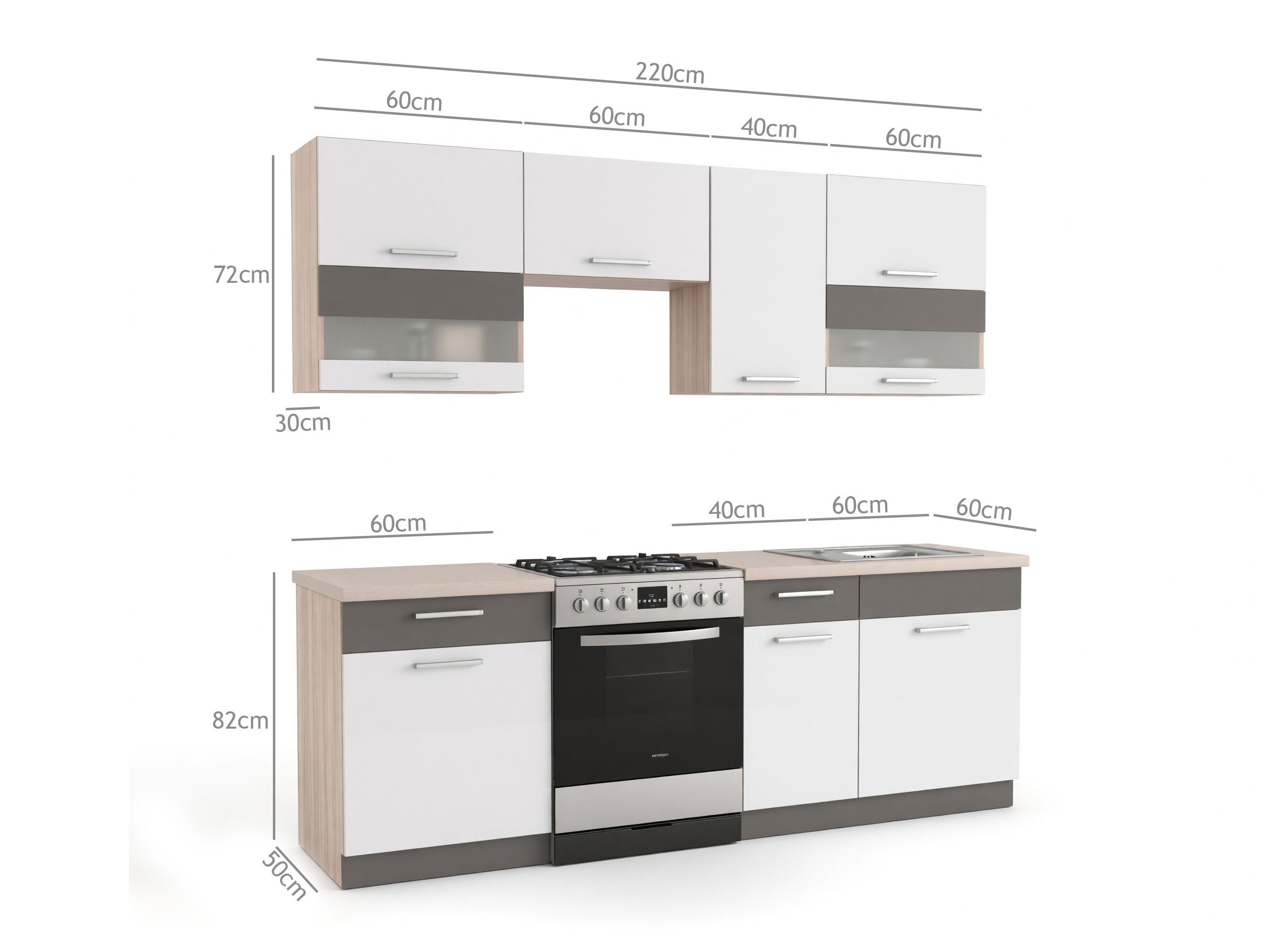Kuhinjski blok Mode White 126