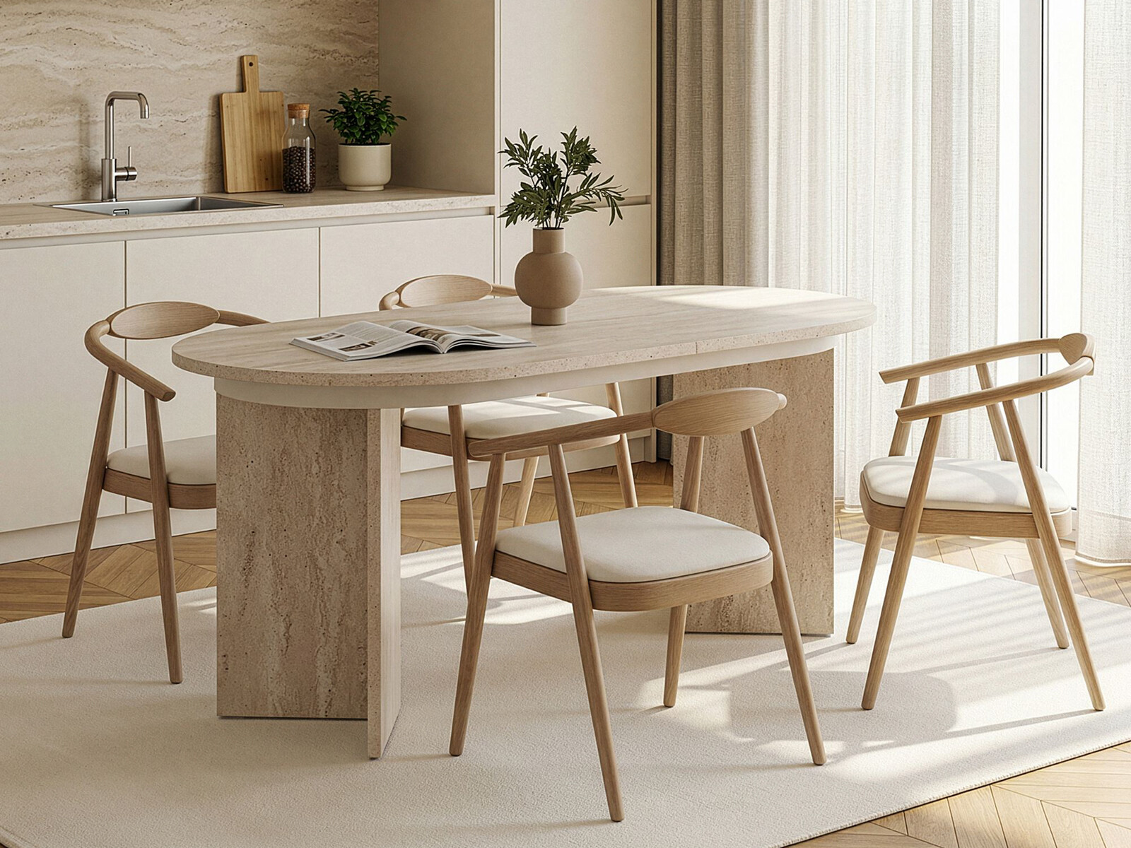 Miza Novato 146 (Svetla Travertine)
