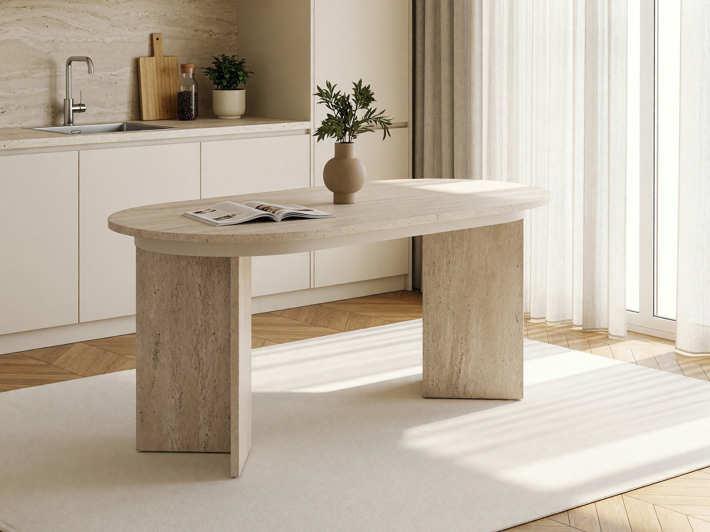 Miza Novato 146 (Svetla Travertine)