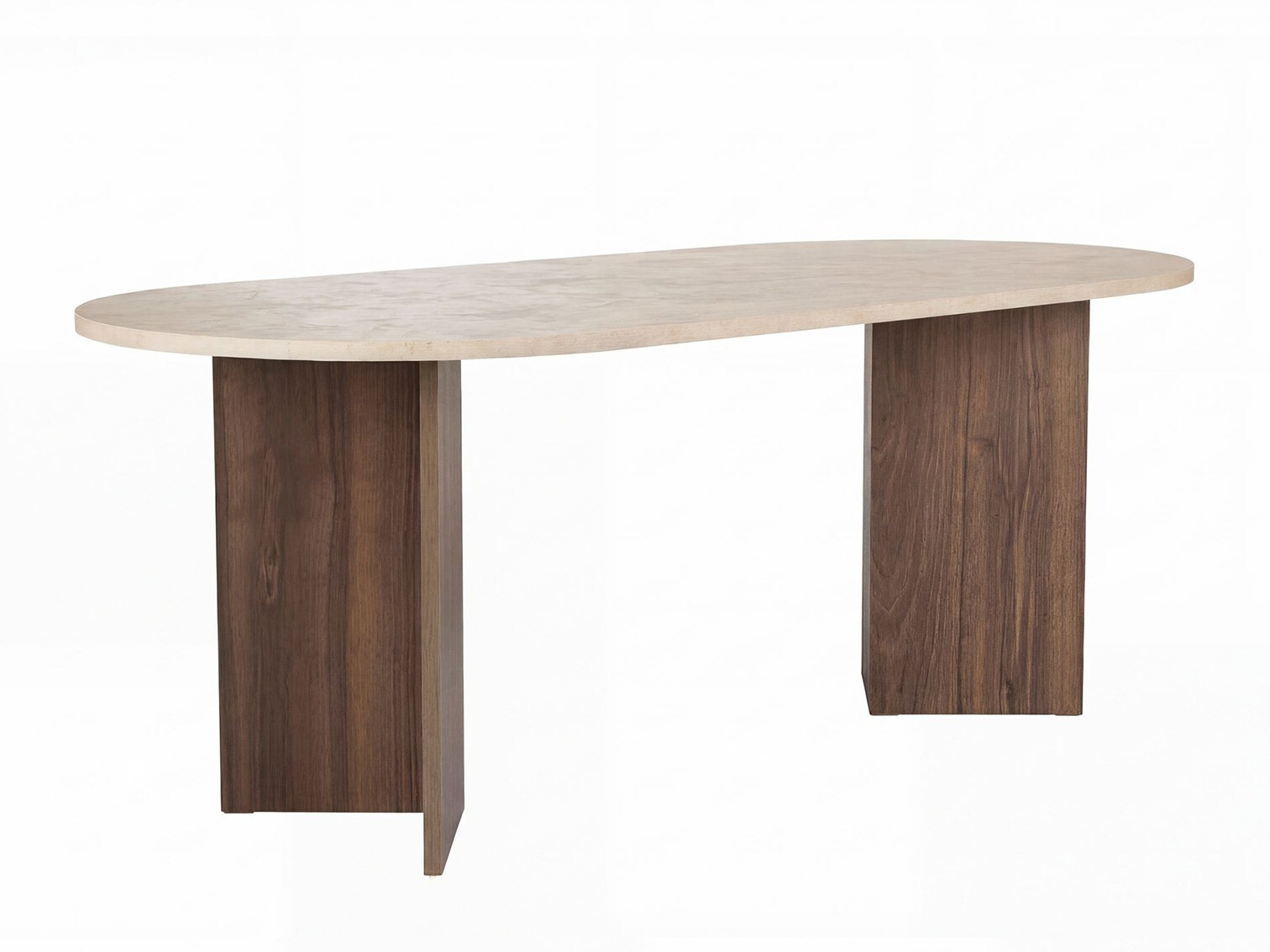 Miza Novato 138 (Svetla Travertine + Oreh)