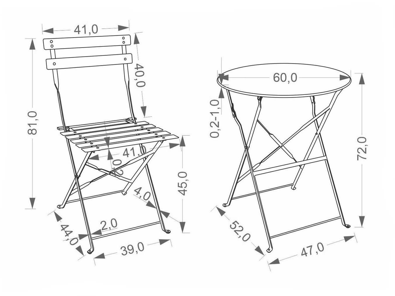 Komplet za balkon Houston 2129 (Črna)