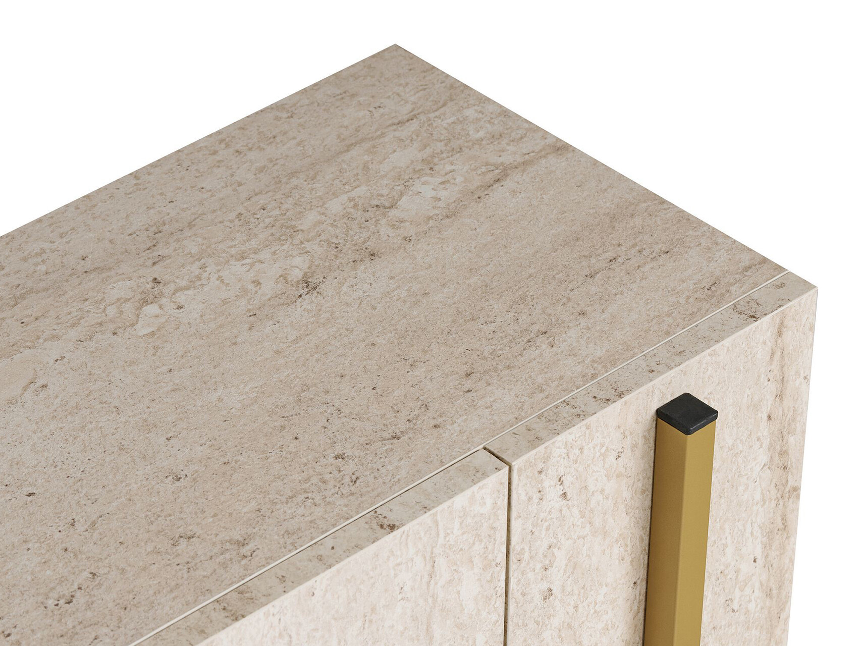TV-omarica Novato 154 (Zlata + Svetla Travertine)