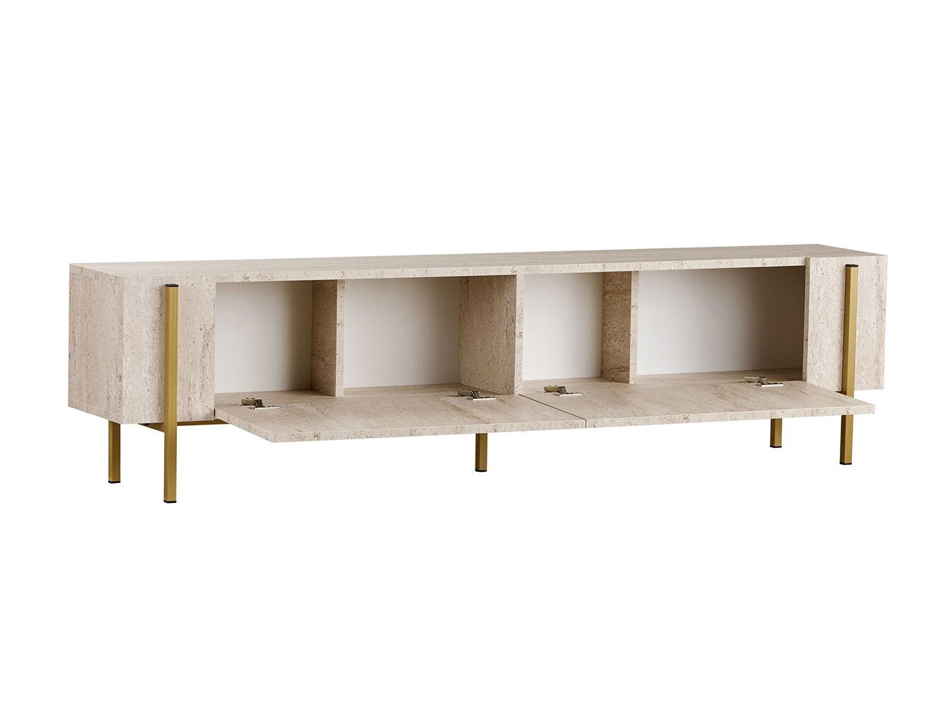 TV-omarica Novato 154 (Zlata + Svetla Travertine)