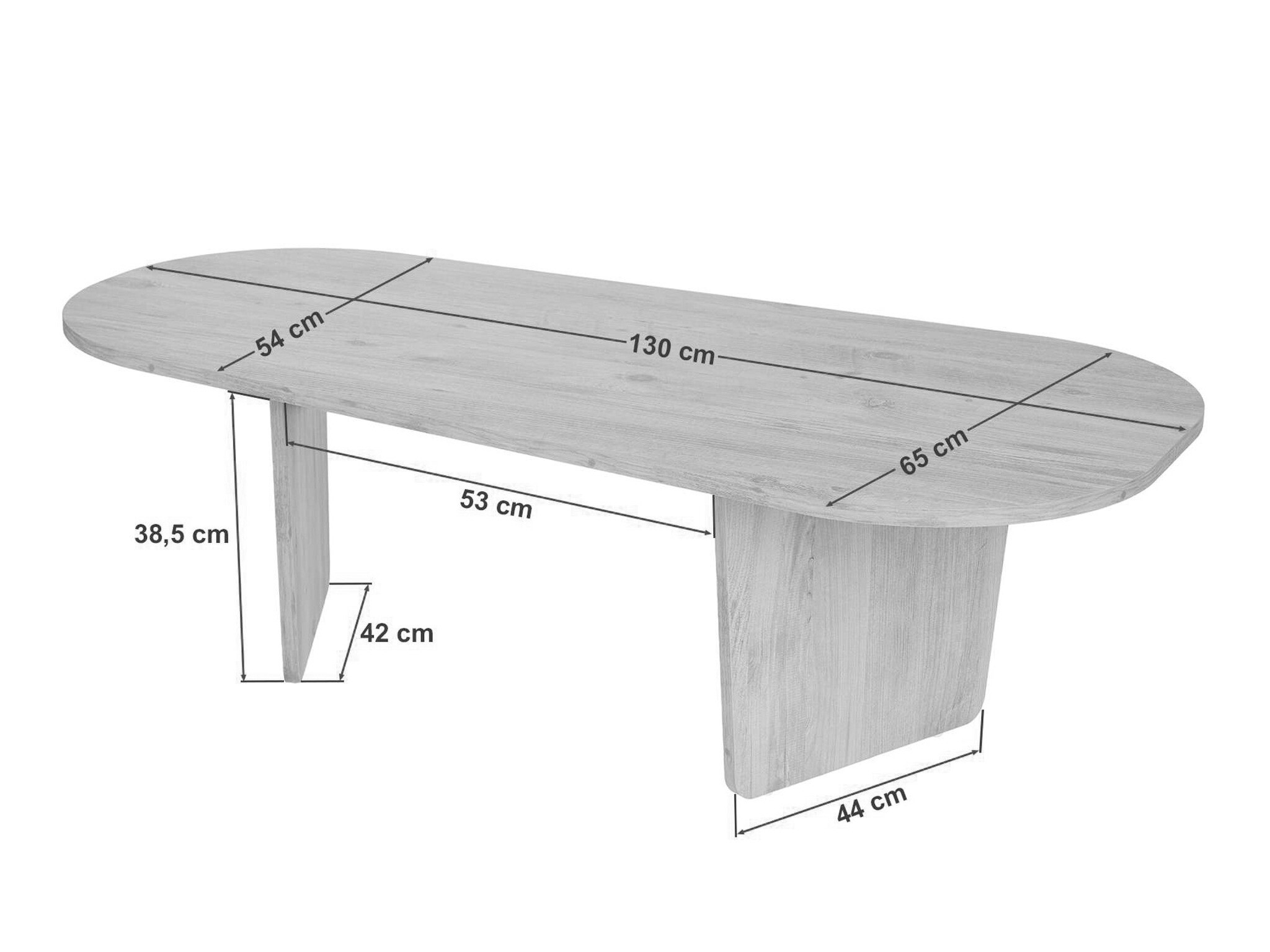 Klubska mizica Novato 135 (Hrast)