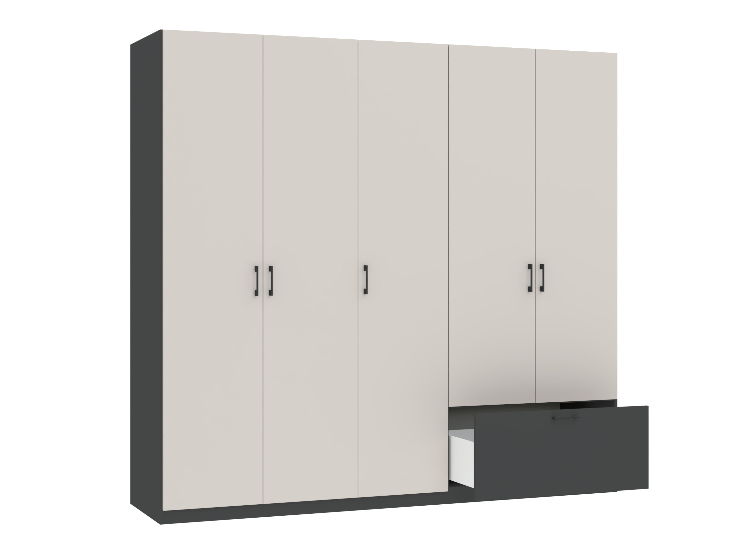 Garderobna omara Bristol 249 (Antracit + Kašmir)