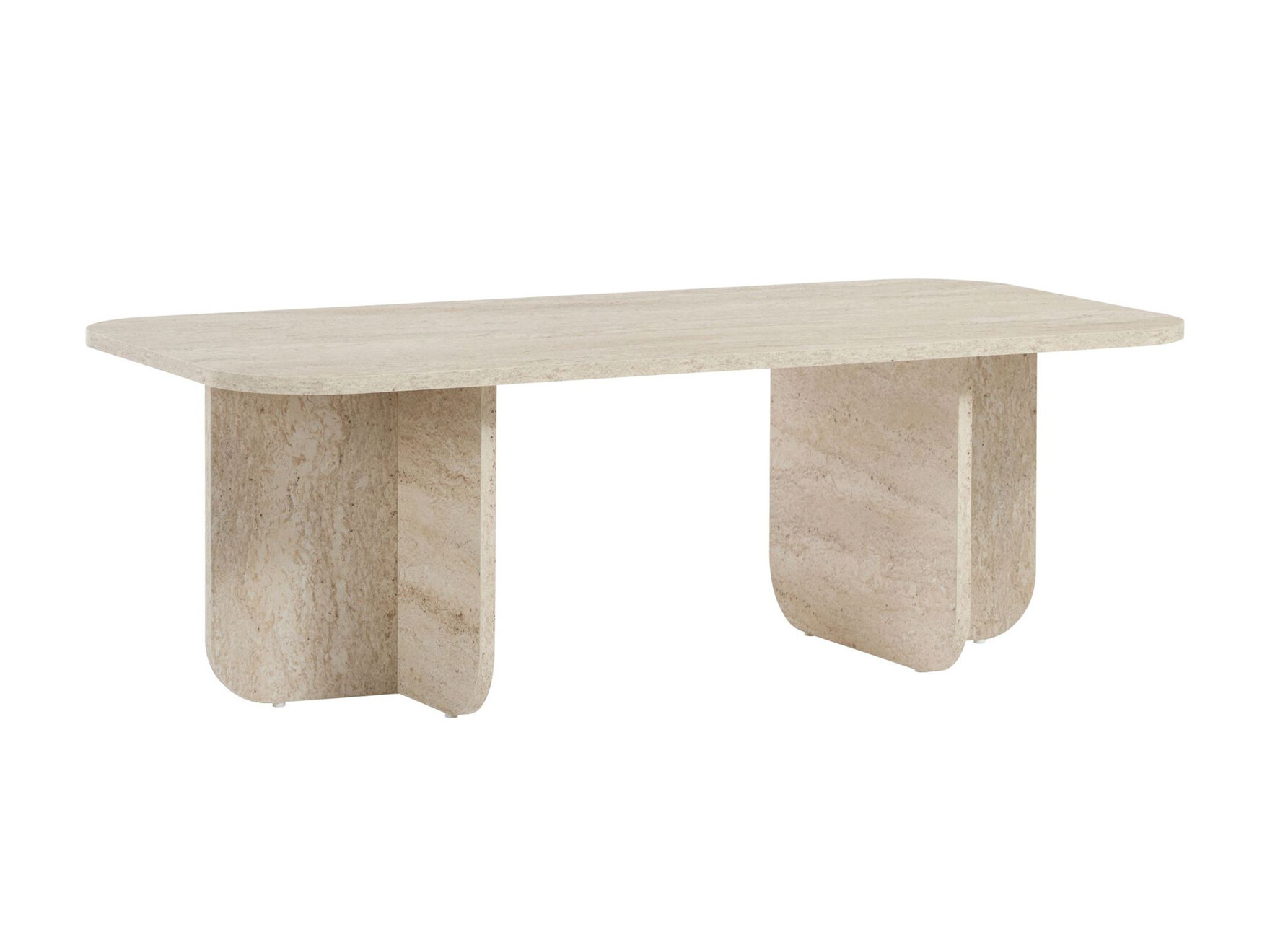 Klubska mizica Novato 164 (Svetla Travertine)