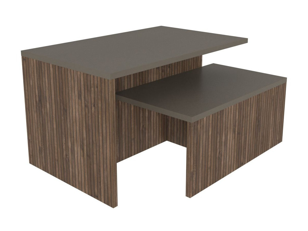 Komplet klubskih mizic Kailua 2750 (Hrast + Taupe)