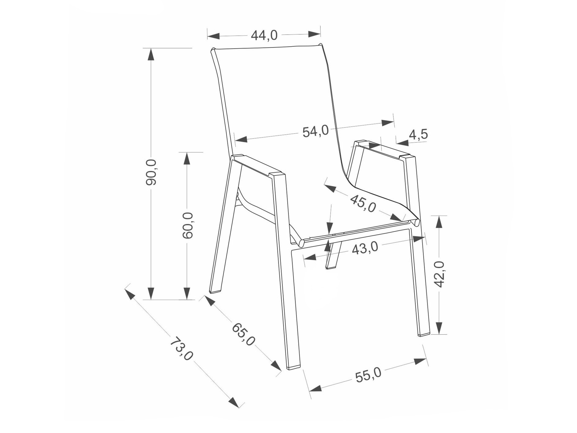 Vrtni stol Houston 2140 (Siva + Antracit)
