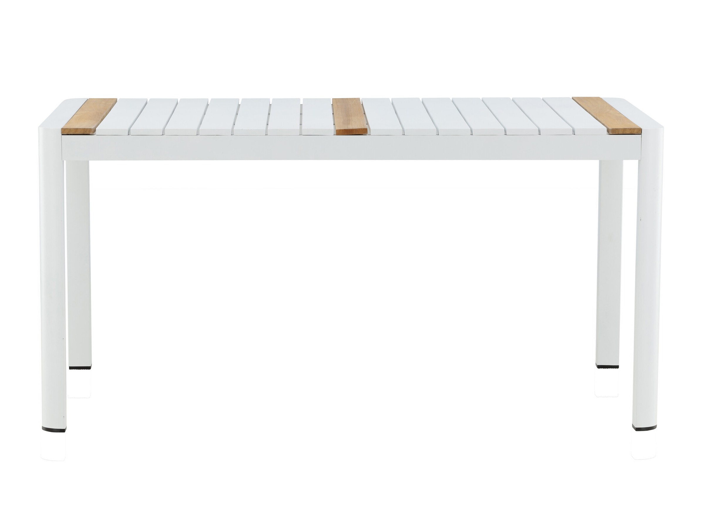 Komplet mize in stolov Dallas 5318 (Bela + Tikovina)