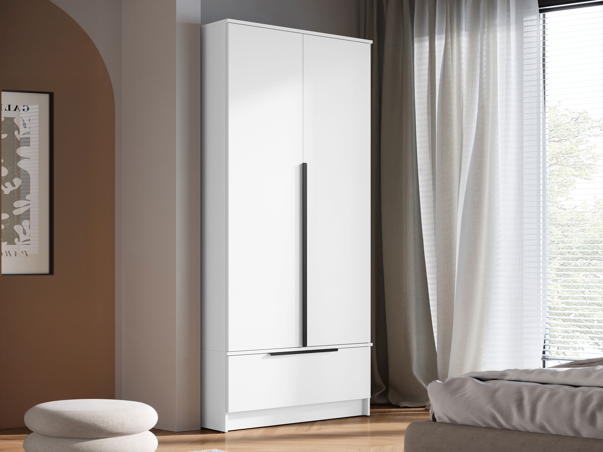 Garderobna omara Sarasota 200 (Bela)