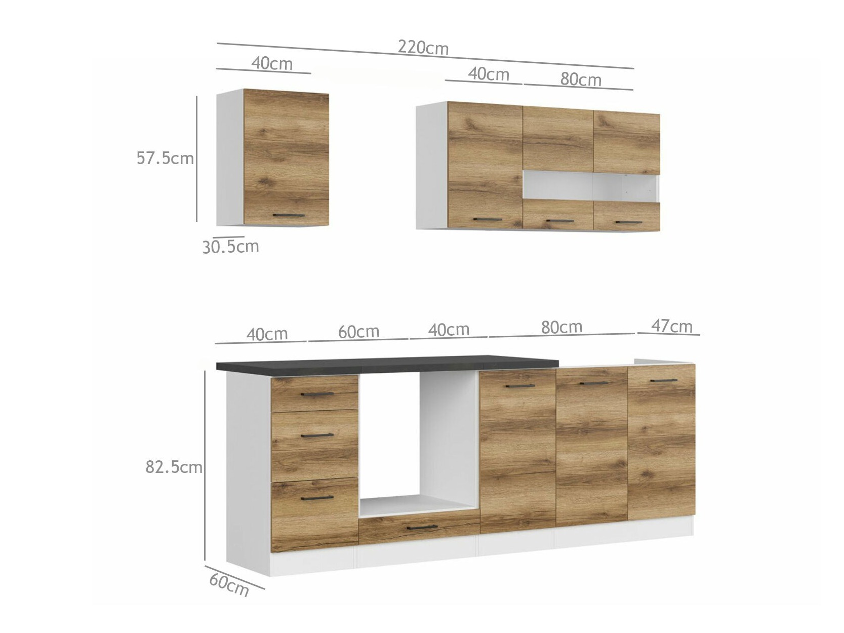 Modularni kuhinjski komplet Dela 114