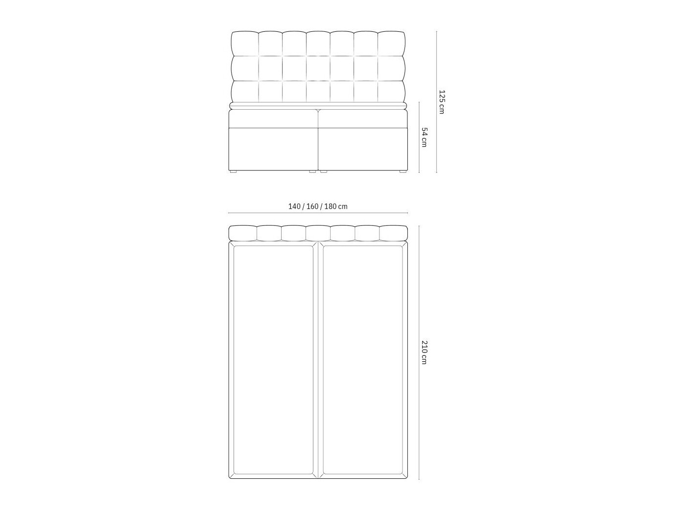 Boxspring postelja Calelbe 121 (Bluvel 06)