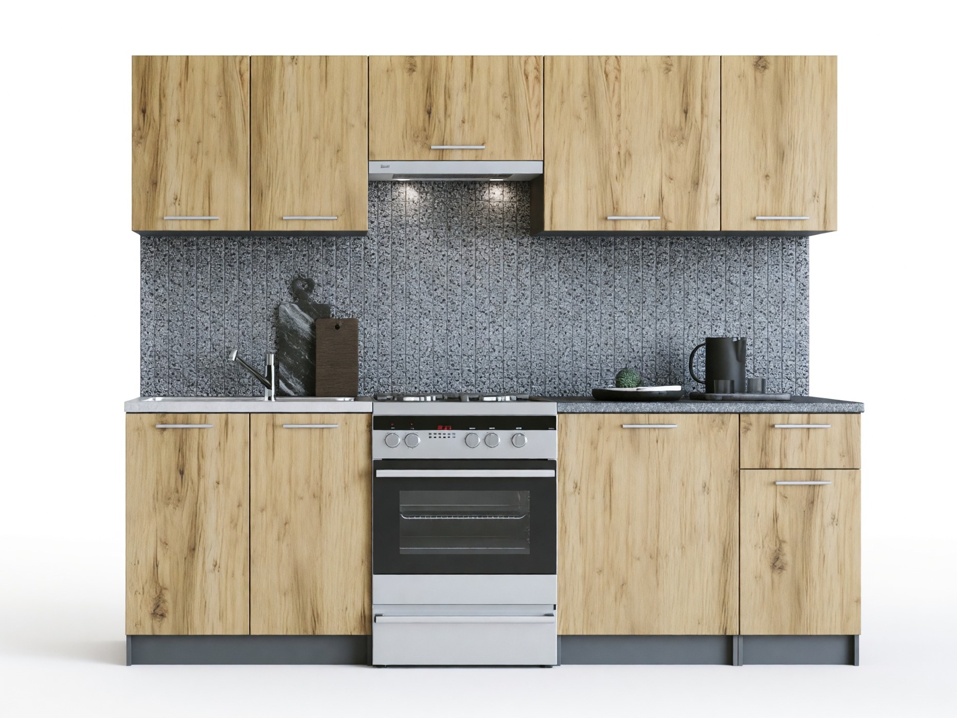 Kuhinjski blok Houston 856 (Wotan hrast + Antracit)