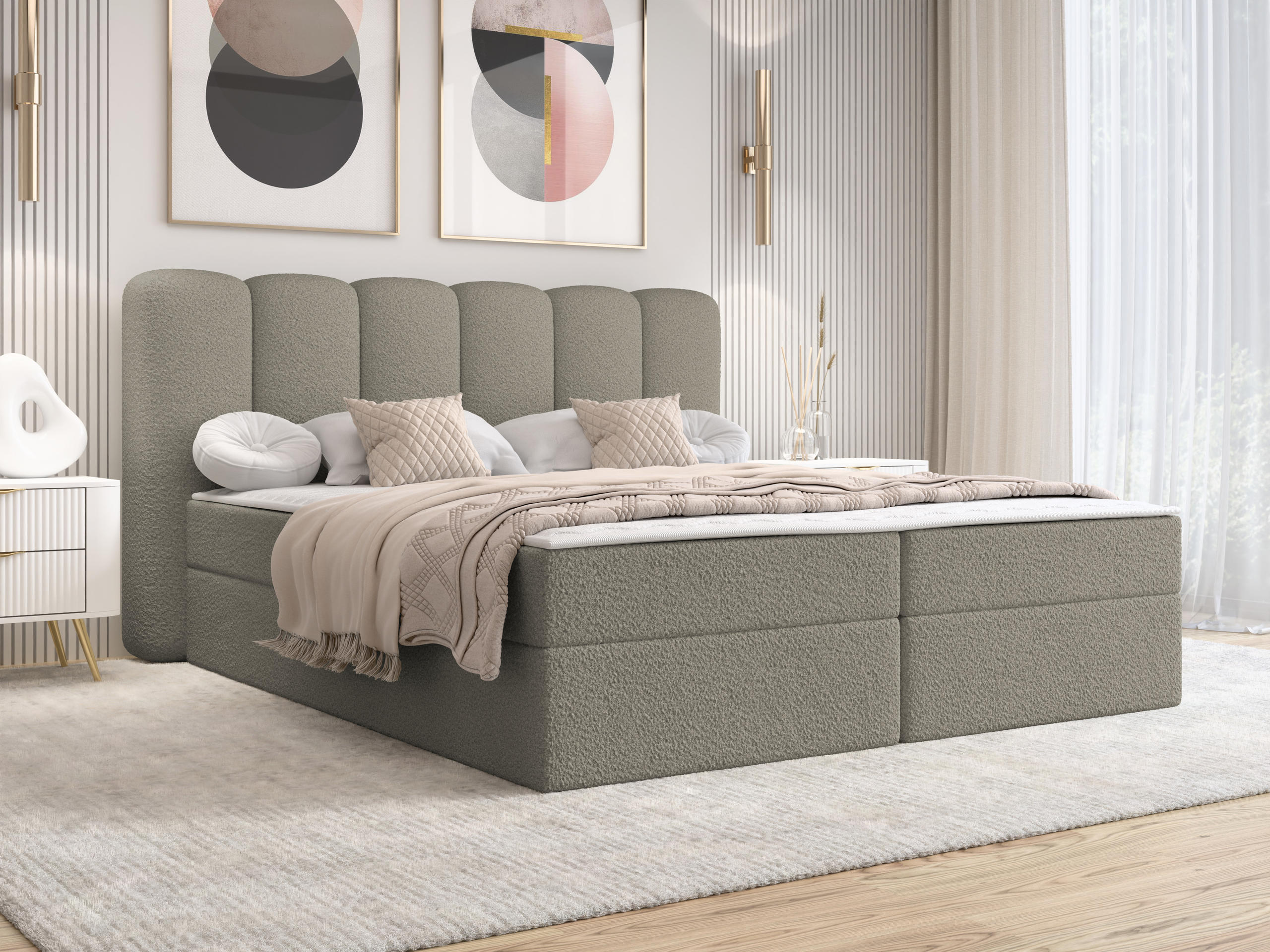 Boxspring postelja Stonecrest 112 (Lambi 03)