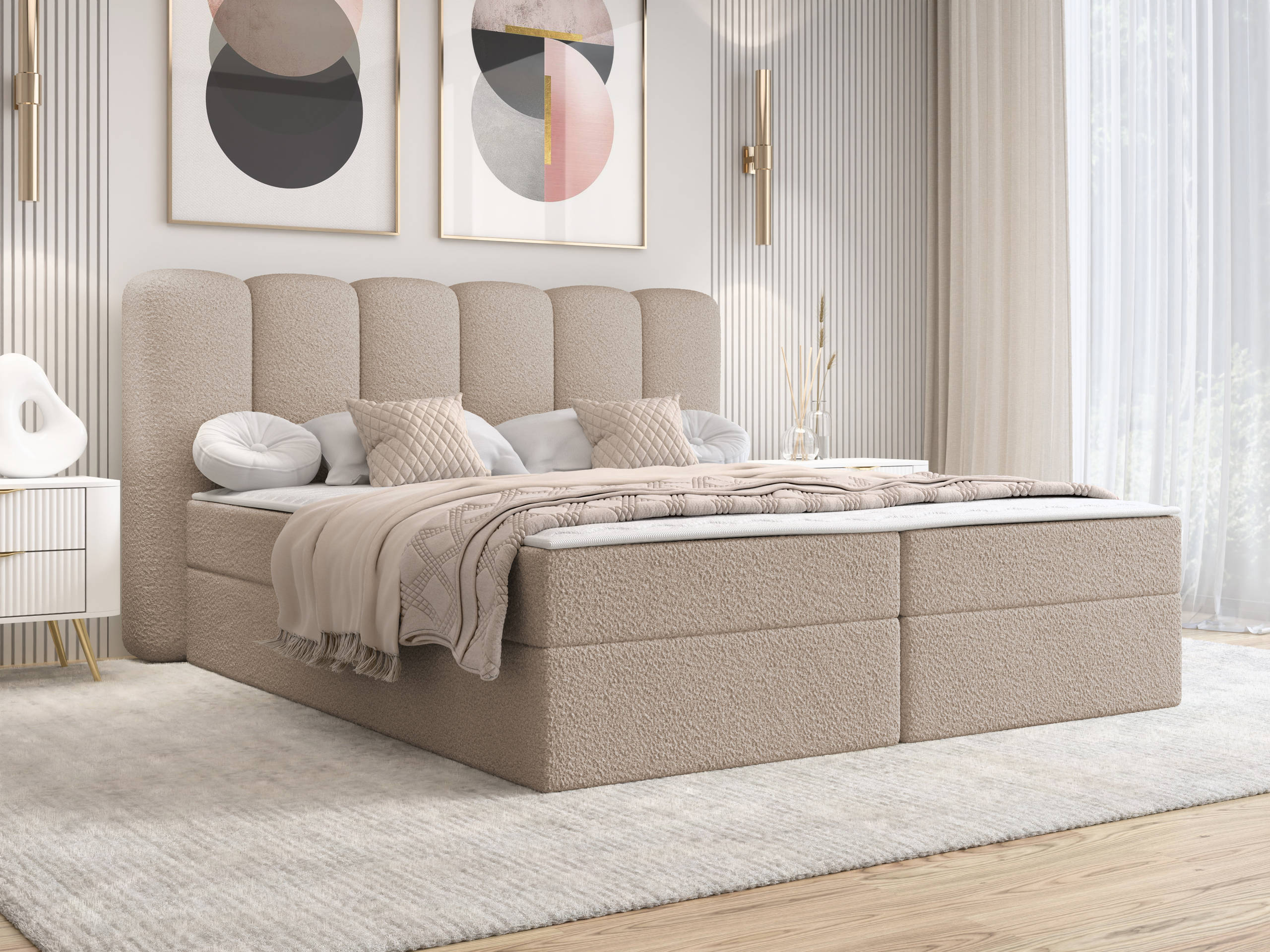 Boxspring postelja Stonecrest 112 (Lambi 06)