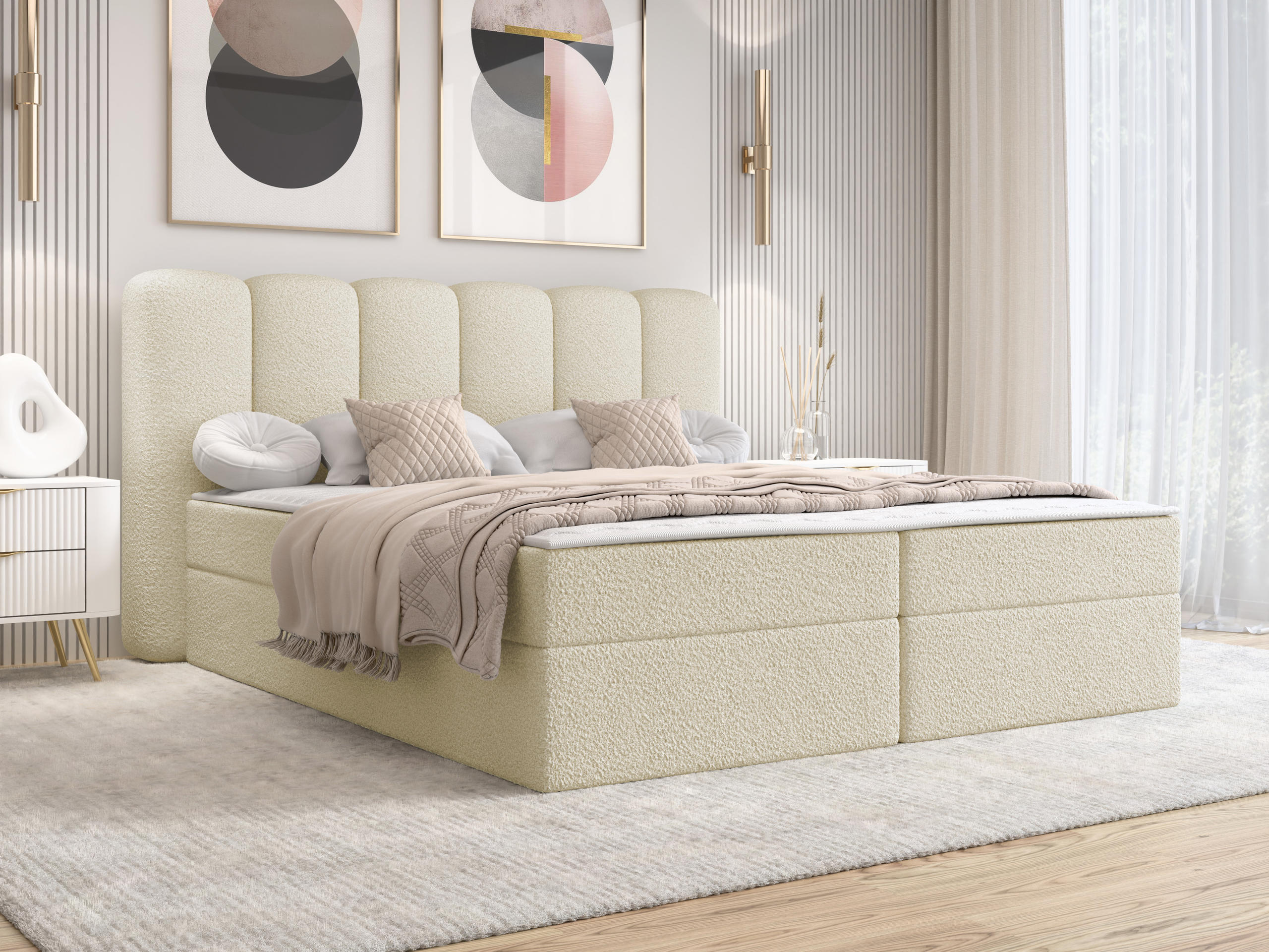 Boxspring postelja Stonecrest 112 (Lambi 08)