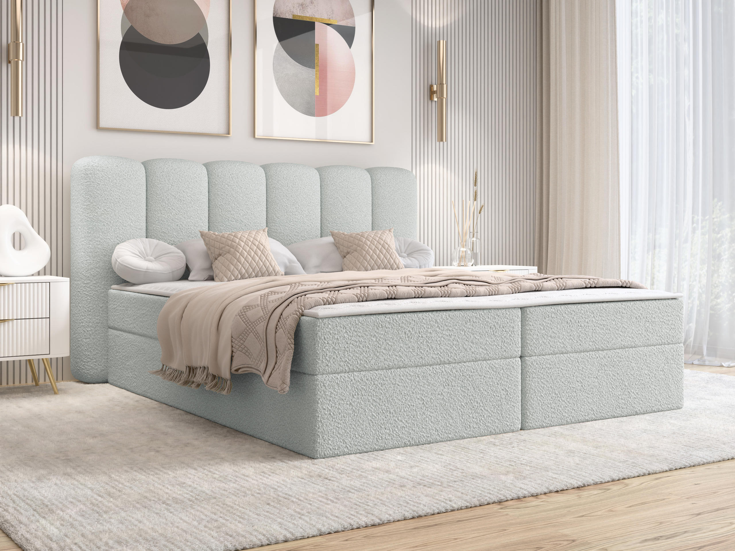 Boxspring postelja Stonecrest 112 (Lambi 11)
