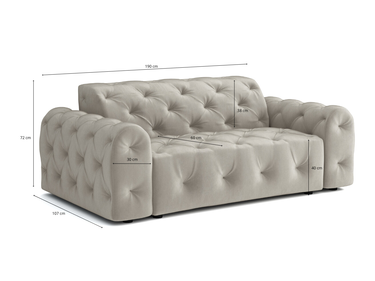 Kavč chesterfield Calexico 127 (Riviera 41)