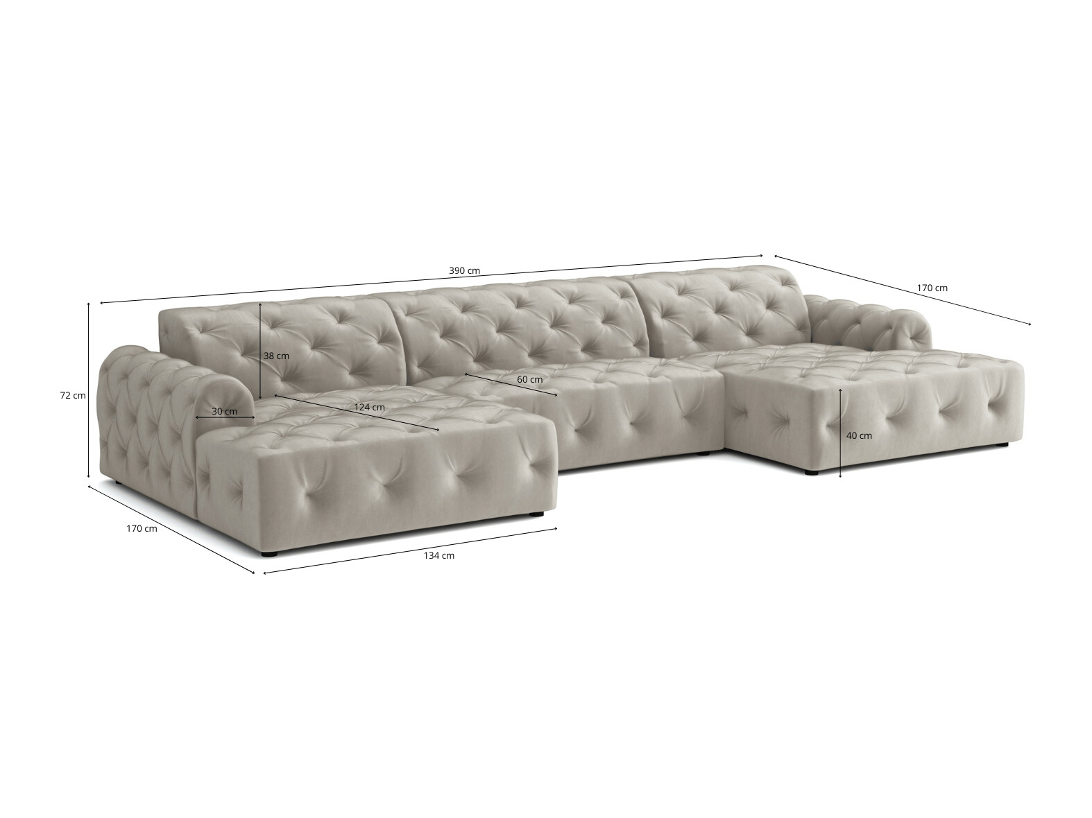 Chesterfield kotna garnitura Calexico 128 (Riviera 21)