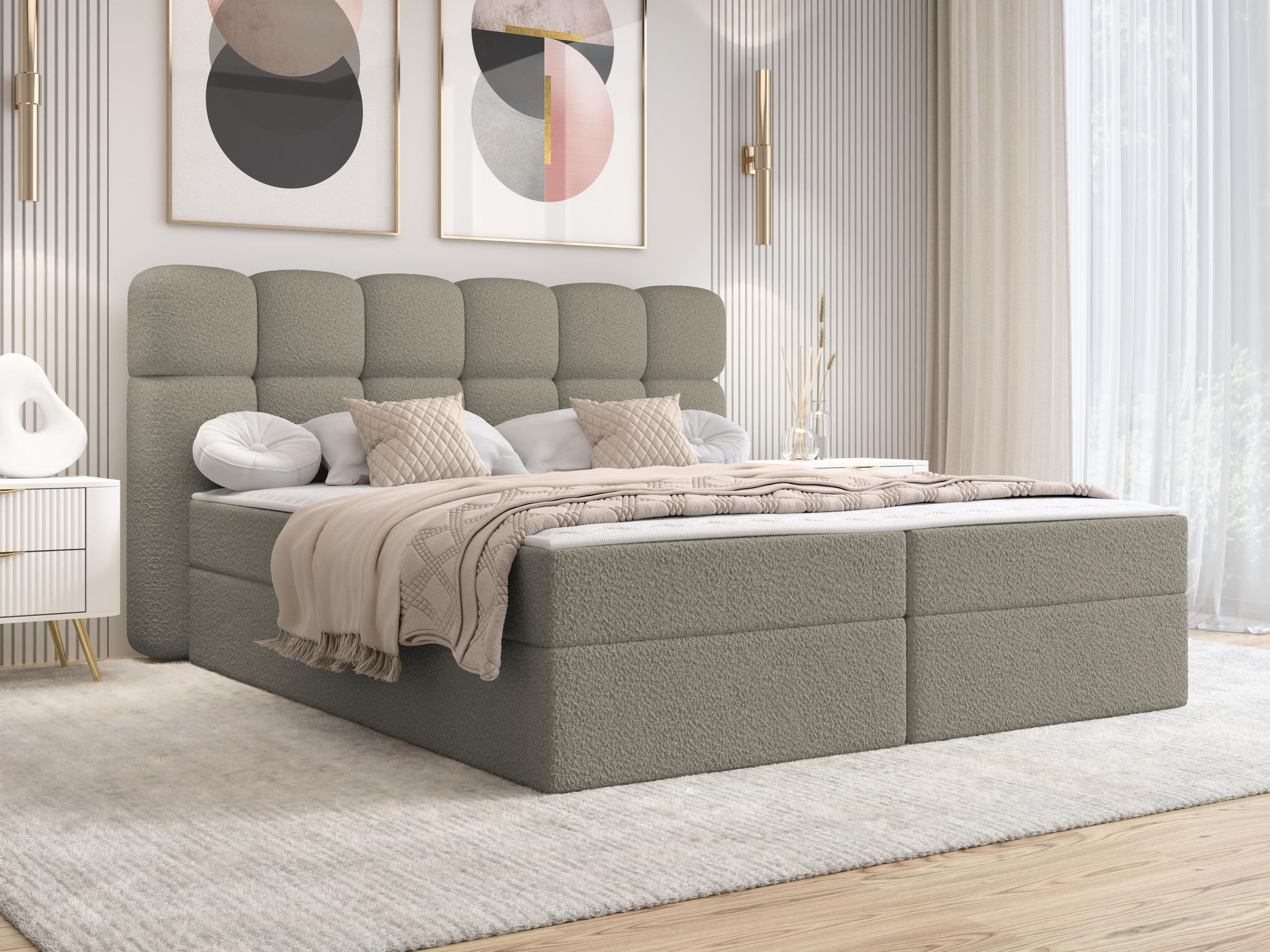 Boxspring postelja Stonecrest 113 (Lambi 03)