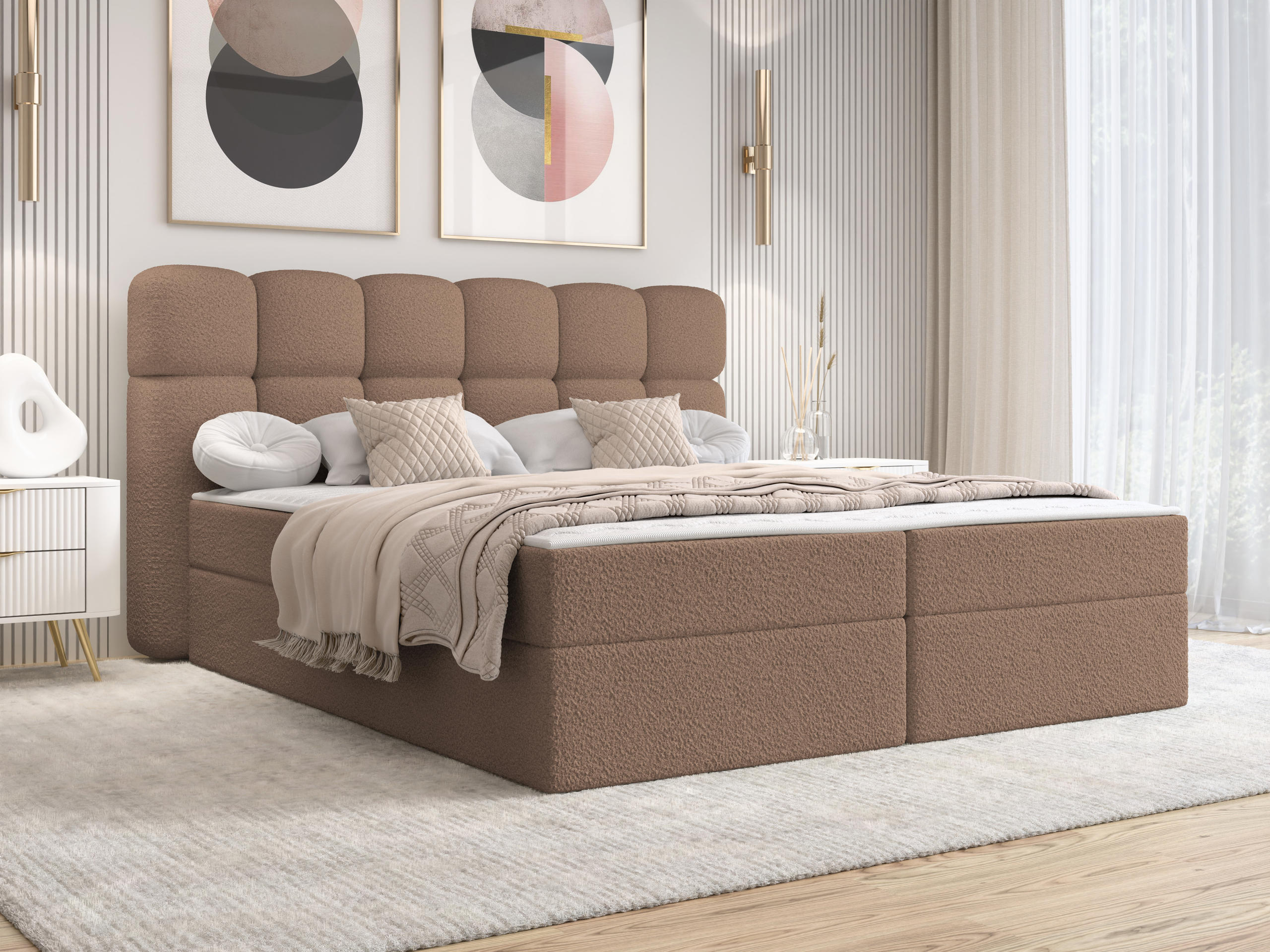 Boxspring postelja Stonecrest 113 (Lambi 04)