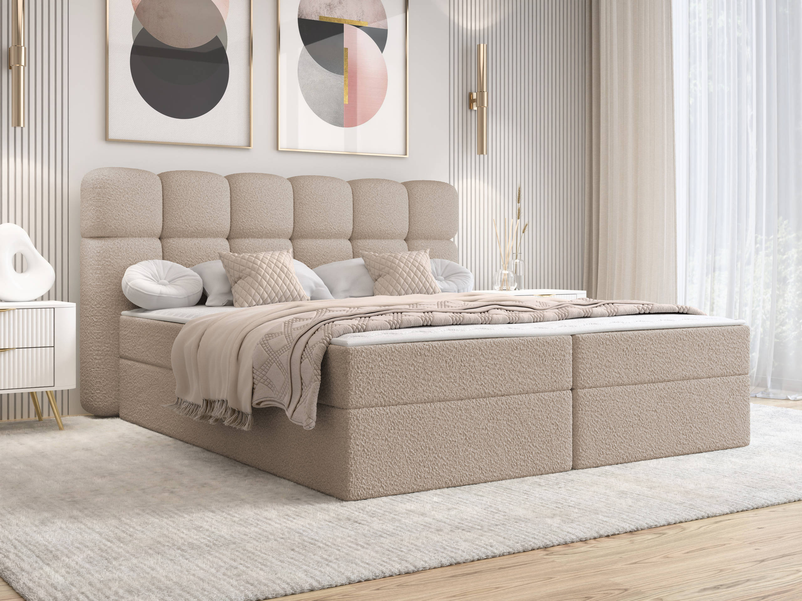 Boxspring postelja Stonecrest 113 (Lambi 06)