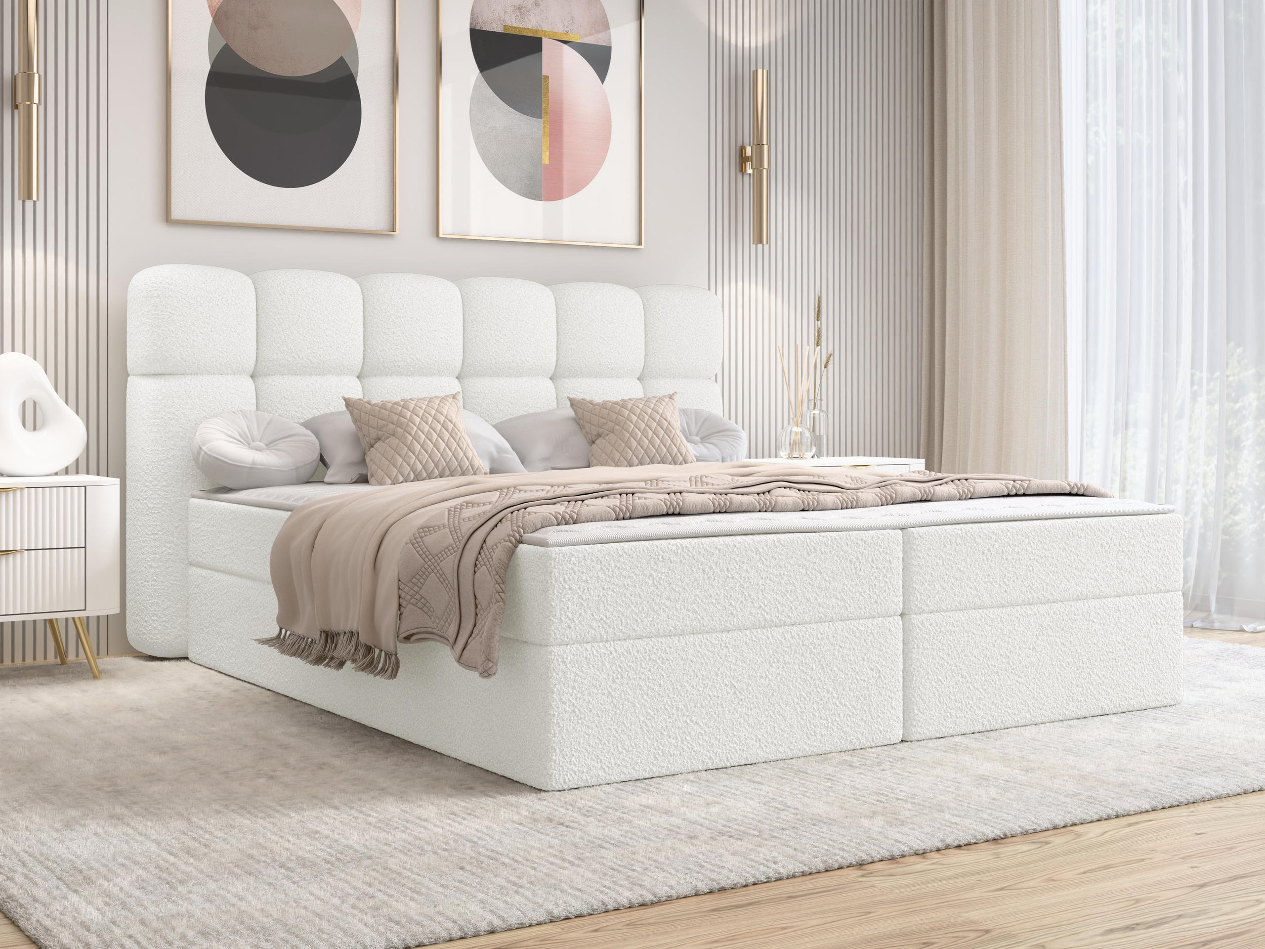 Boxspring postelja Stonecrest 113 (Lambi 07)