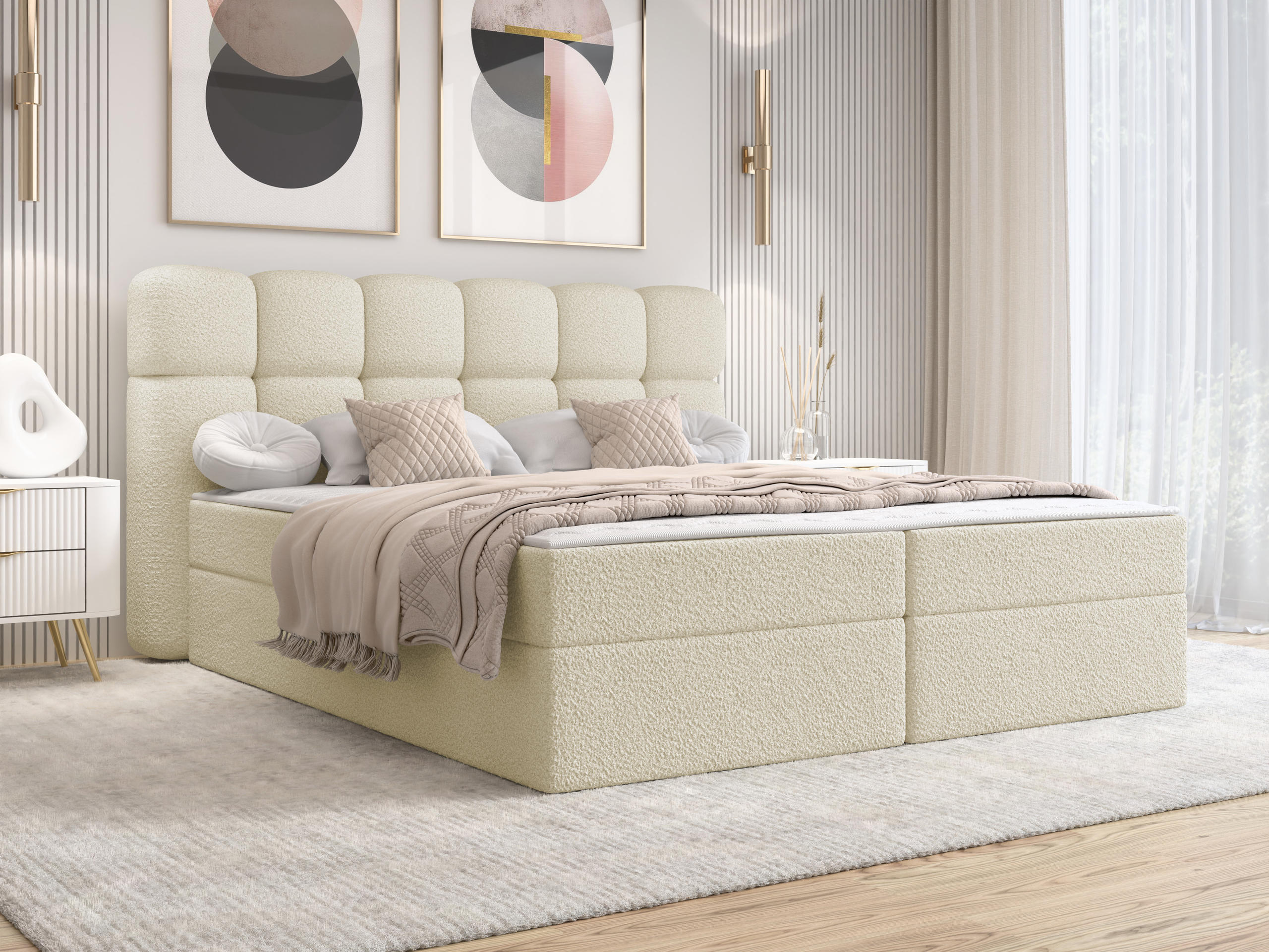 Boxspring postelja Stonecrest 113 (Lambi 08)