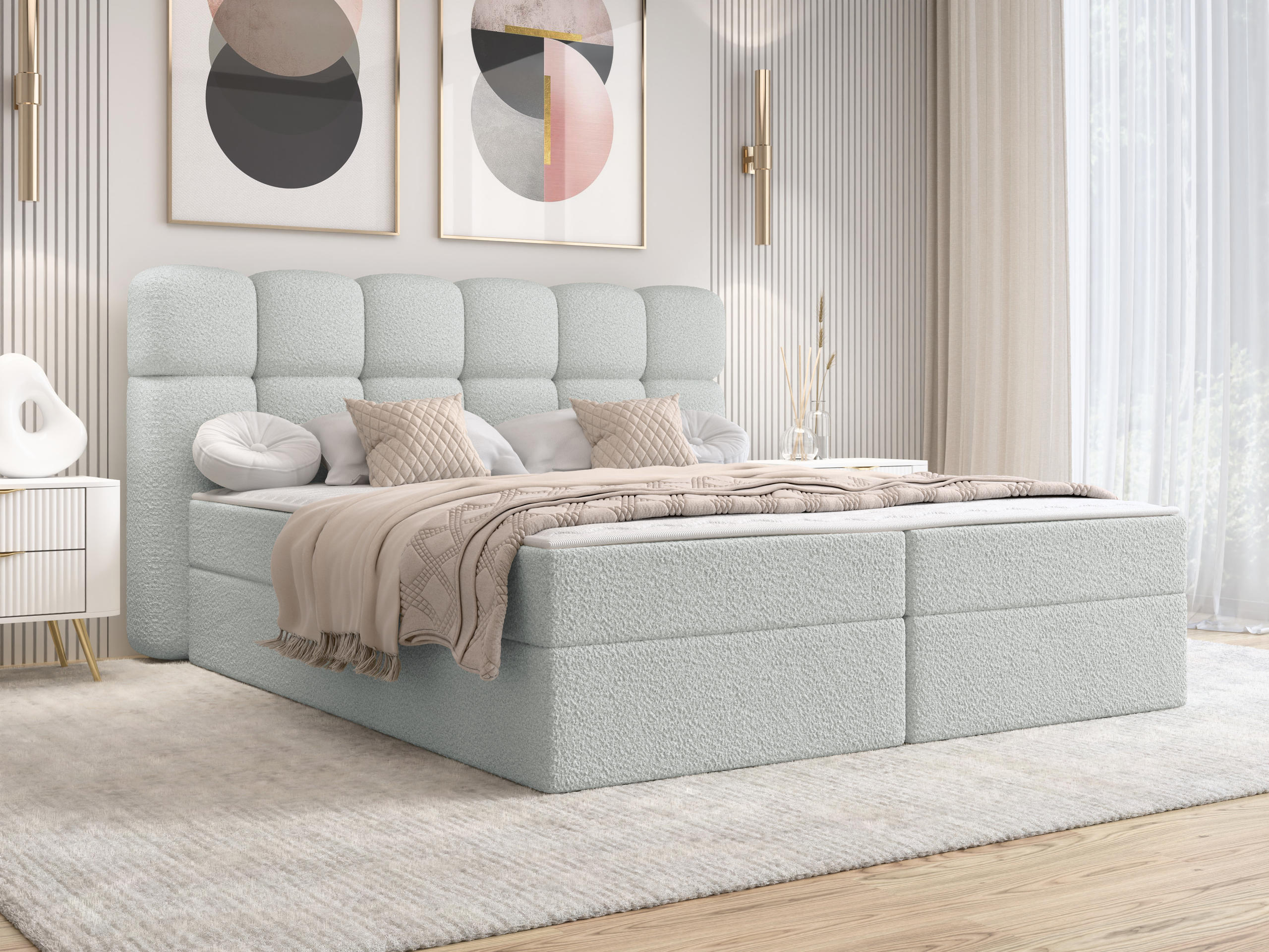 Boxspring postelja Stonecrest 113 (Lambi 11)