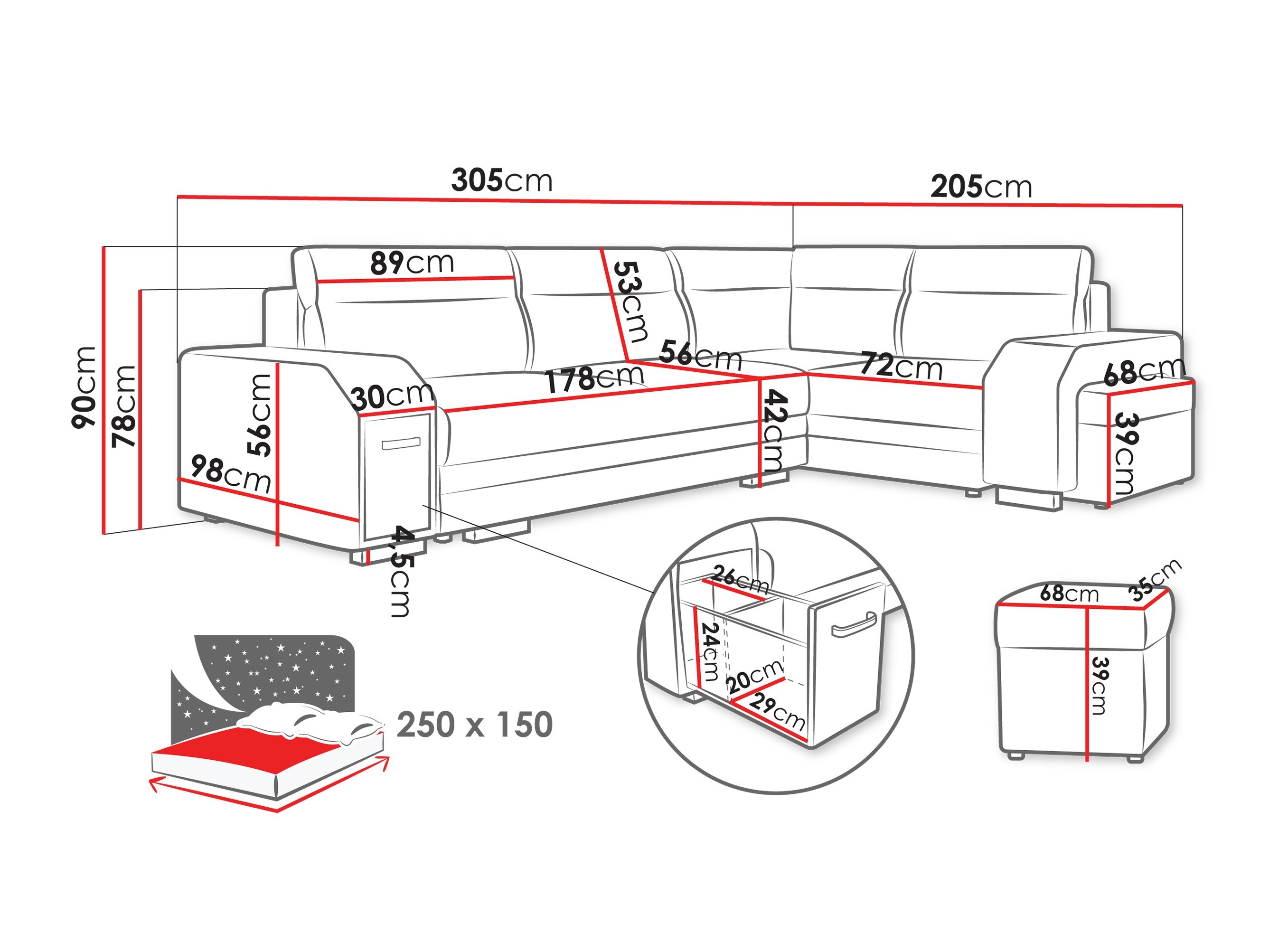 Kotna garnitura Kingsport 117 (Nazar 225.06 + Nazar 225.07)