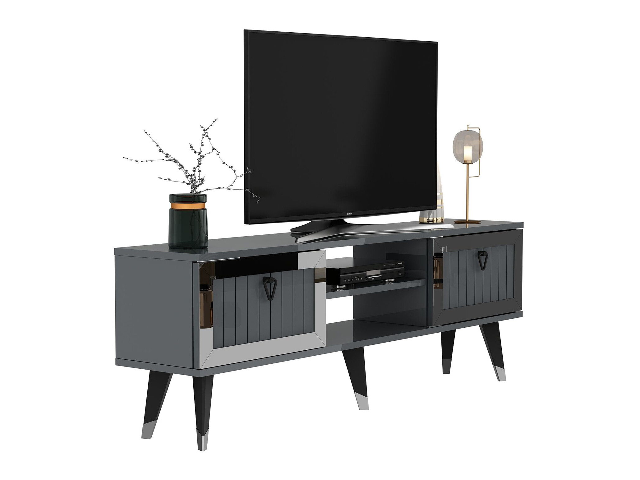 TV-omarica Asheboro 203 (Antracit + Srebrna)