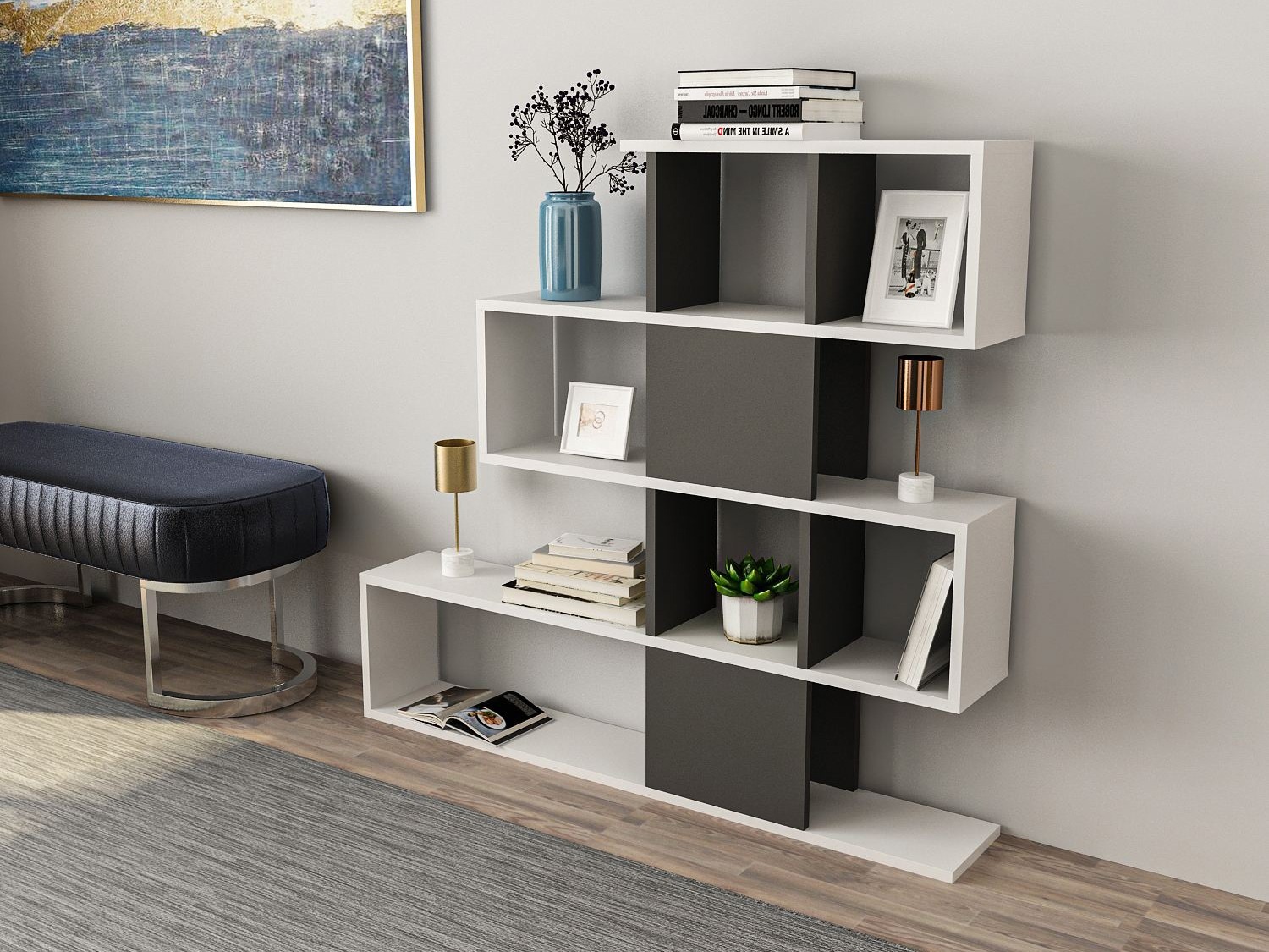 Regal Kailua 677 (Bela + Antracit)