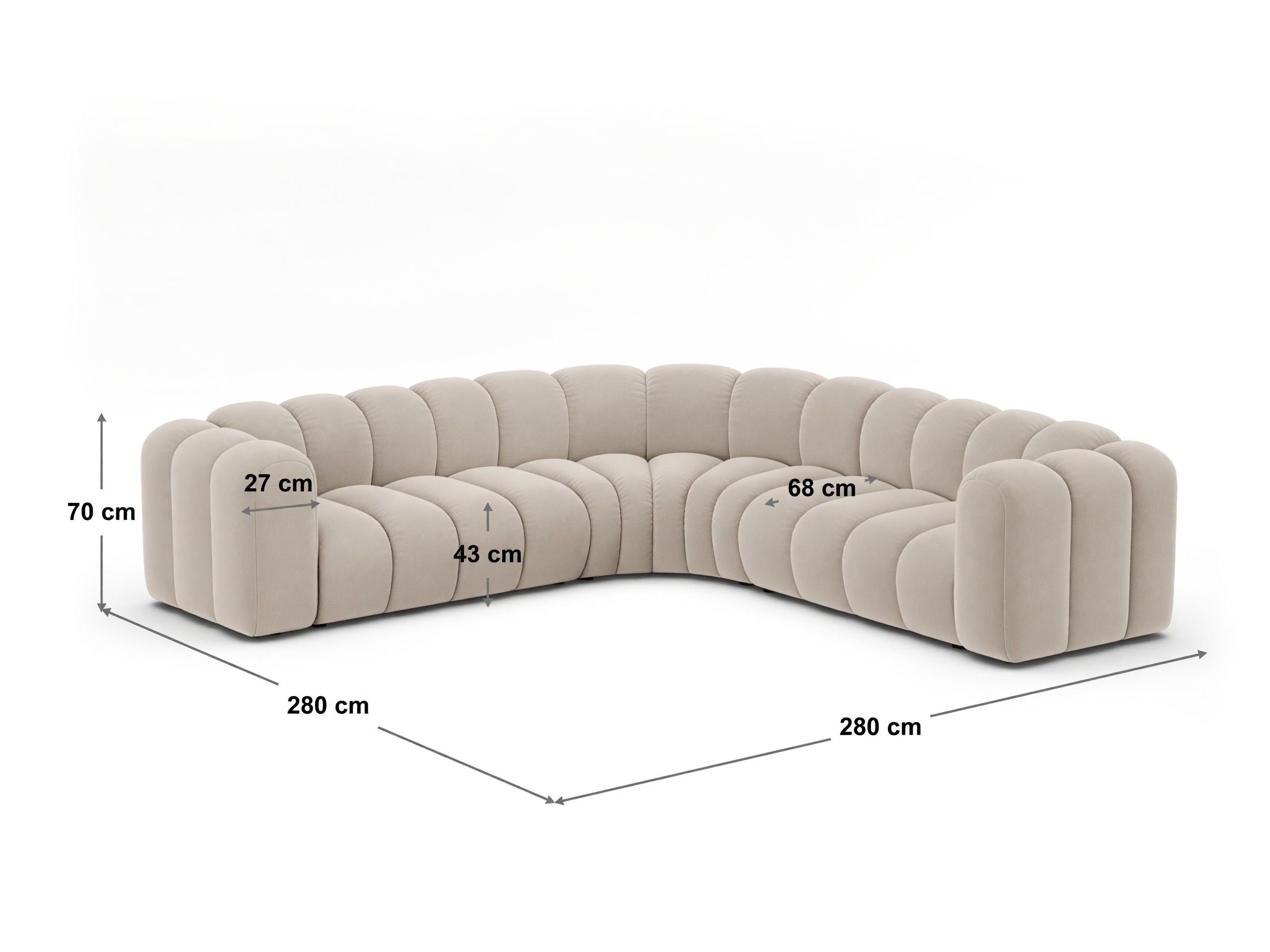 Modularna kotna sedežna garnitura Cirleve 121 (Venus 2930)