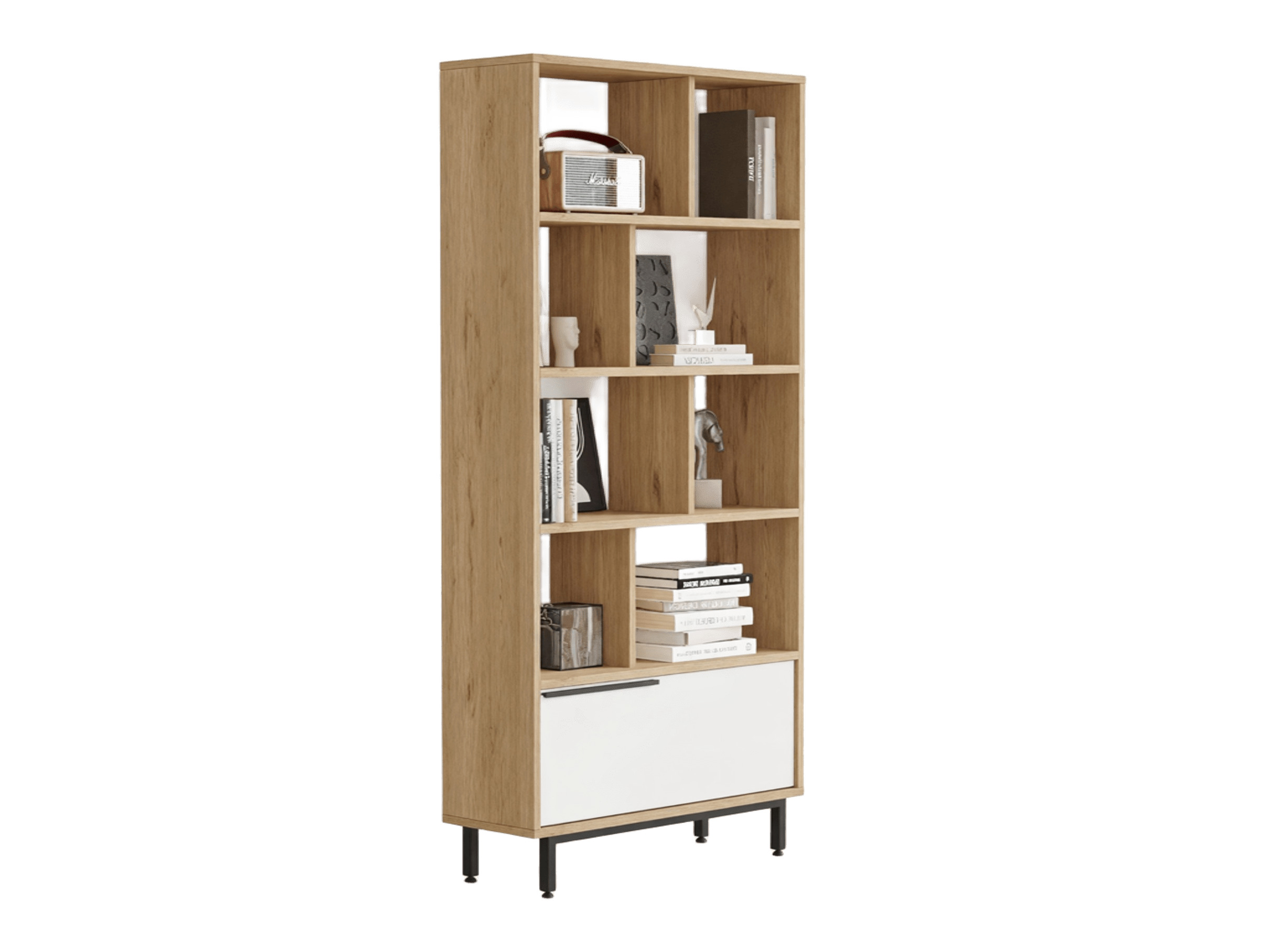 Regal Fertore 100 (Hrast + Bela)