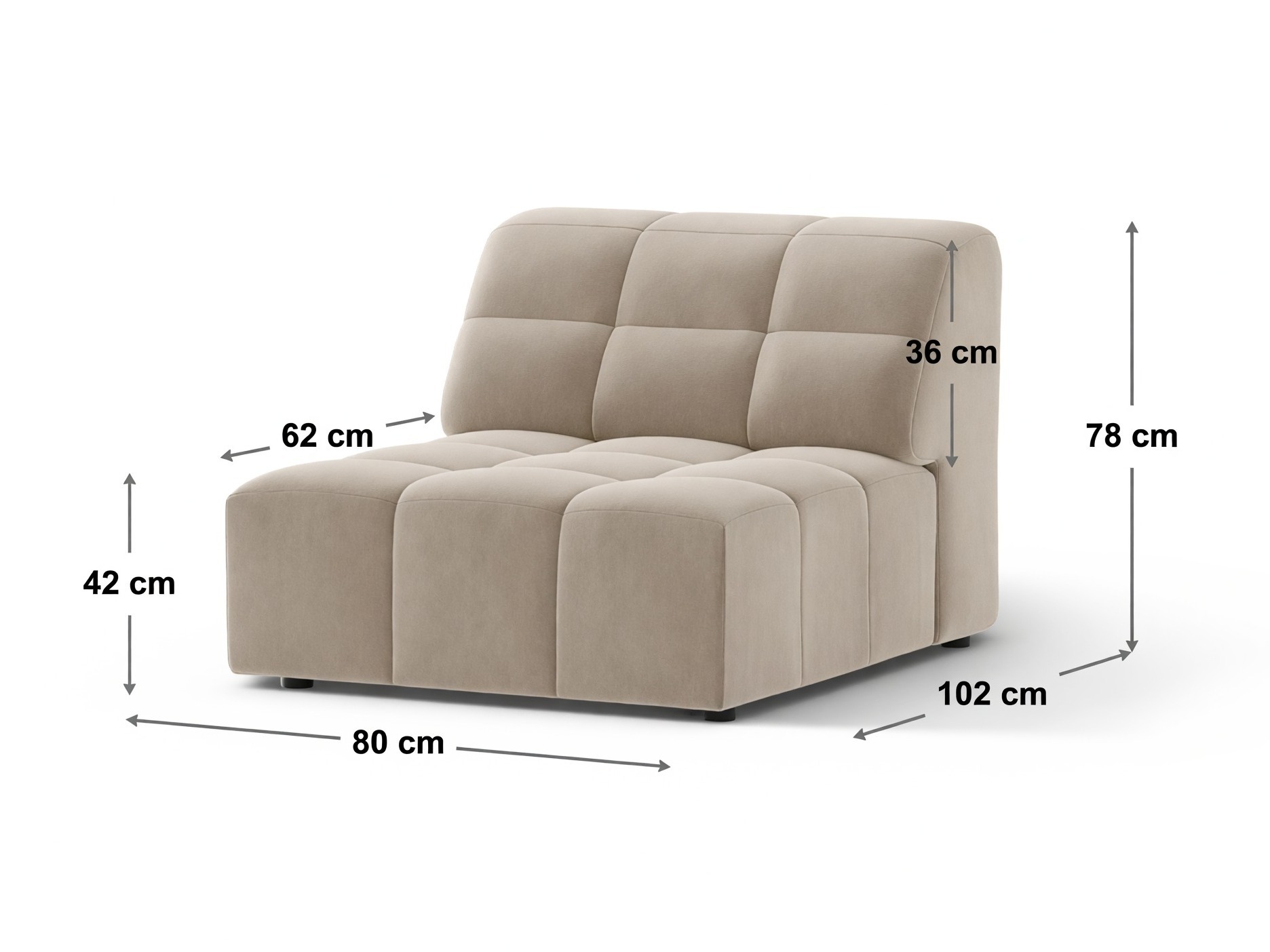 Modularni fotelj Somelo 111 (Bluvel 4215)