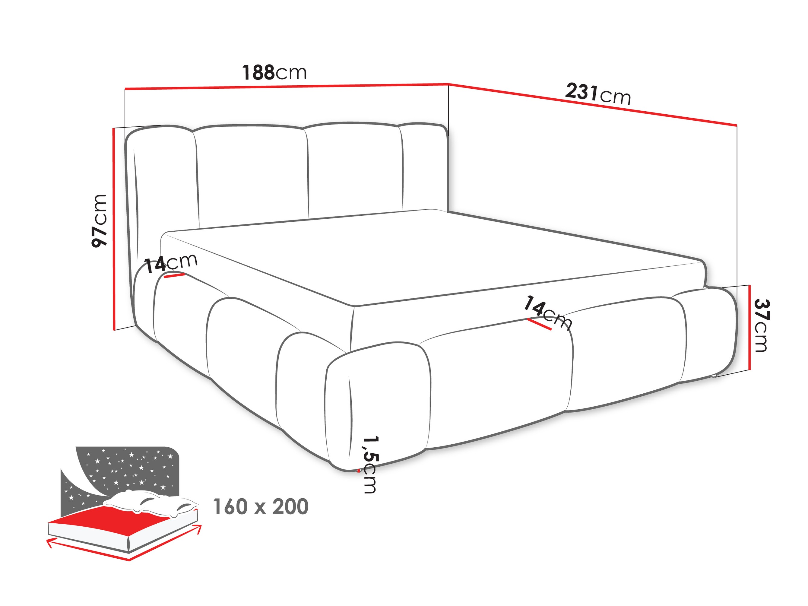 Postelja Margaris (Lambi 01)