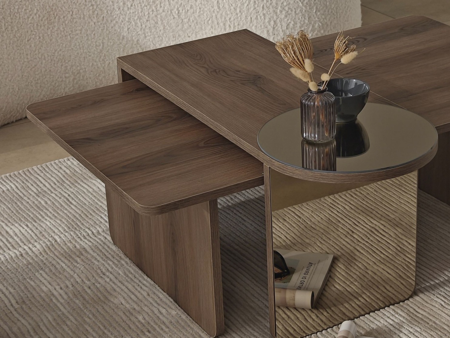 Komplet klubskih mizic Kailua 2822 (Oreh)