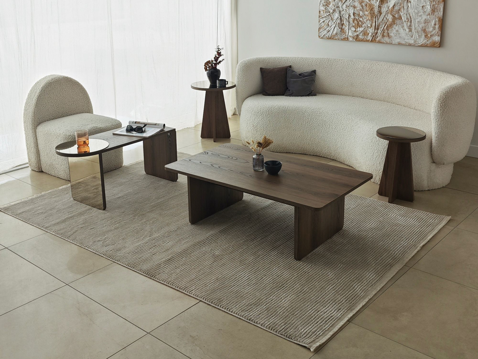 Komplet klubskih mizic Kailua 2823 (Oreh)