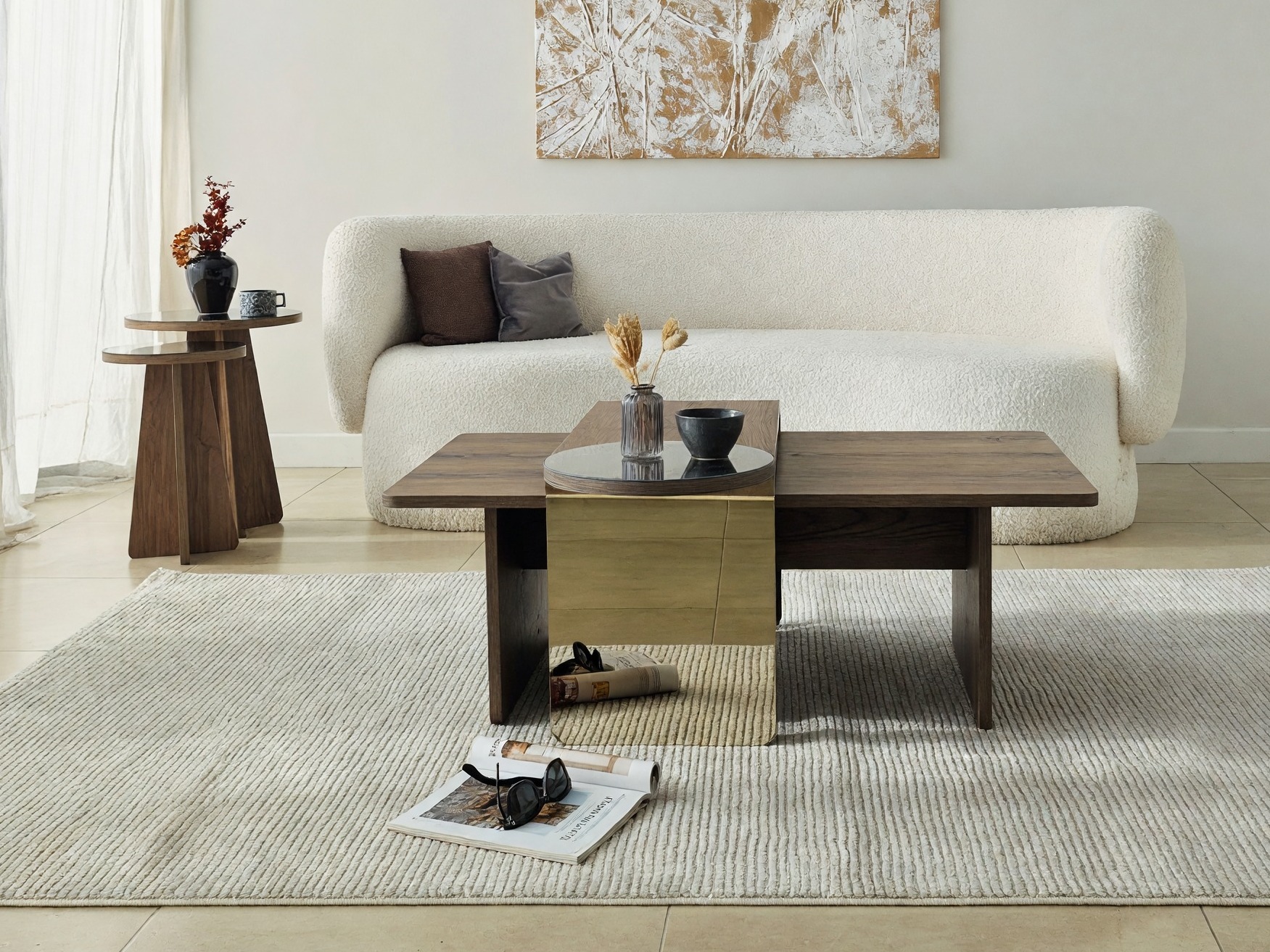 Komplet klubskih mizic Kailua 2823 (Oreh)
