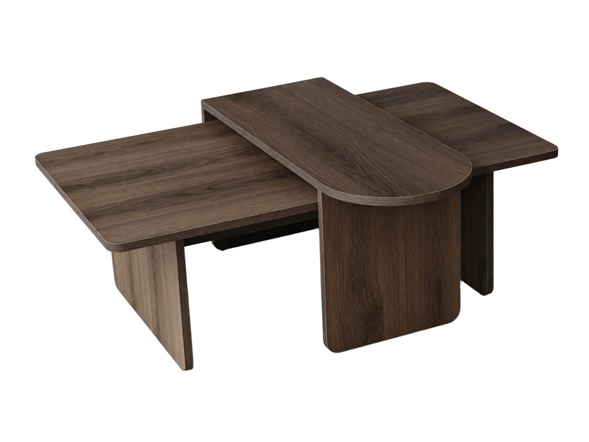 Komplet klubskih mizic Kailua 2824 (Oreh)