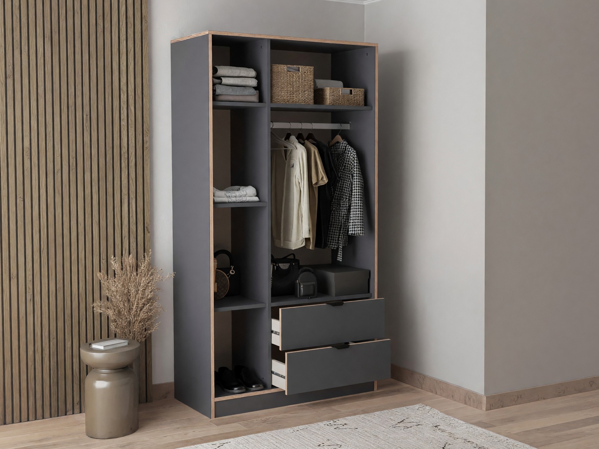 Garderobna omara Elbtalu 104 (Antracit)