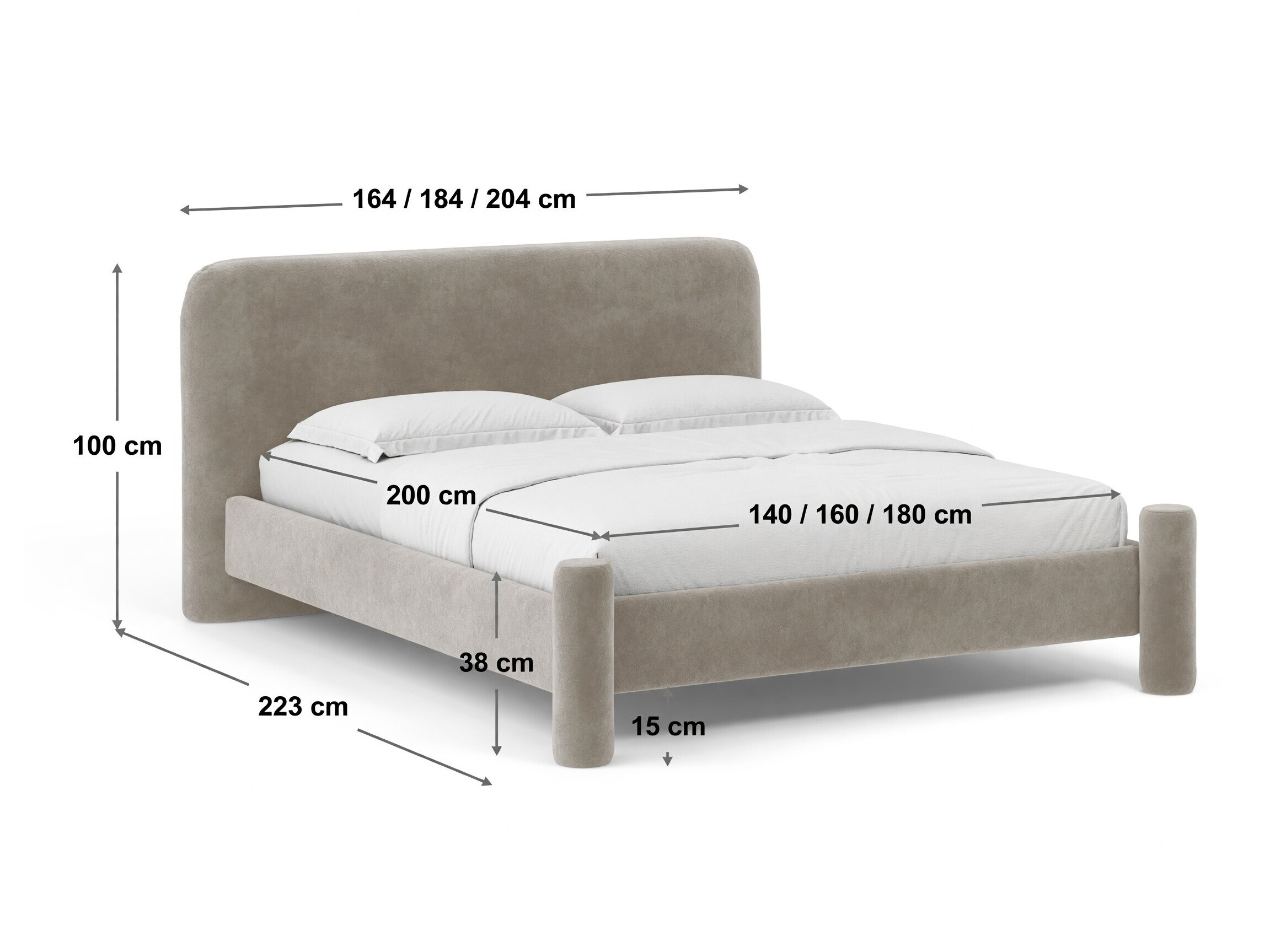 Postelja Beckley 394 (Casino Stone)