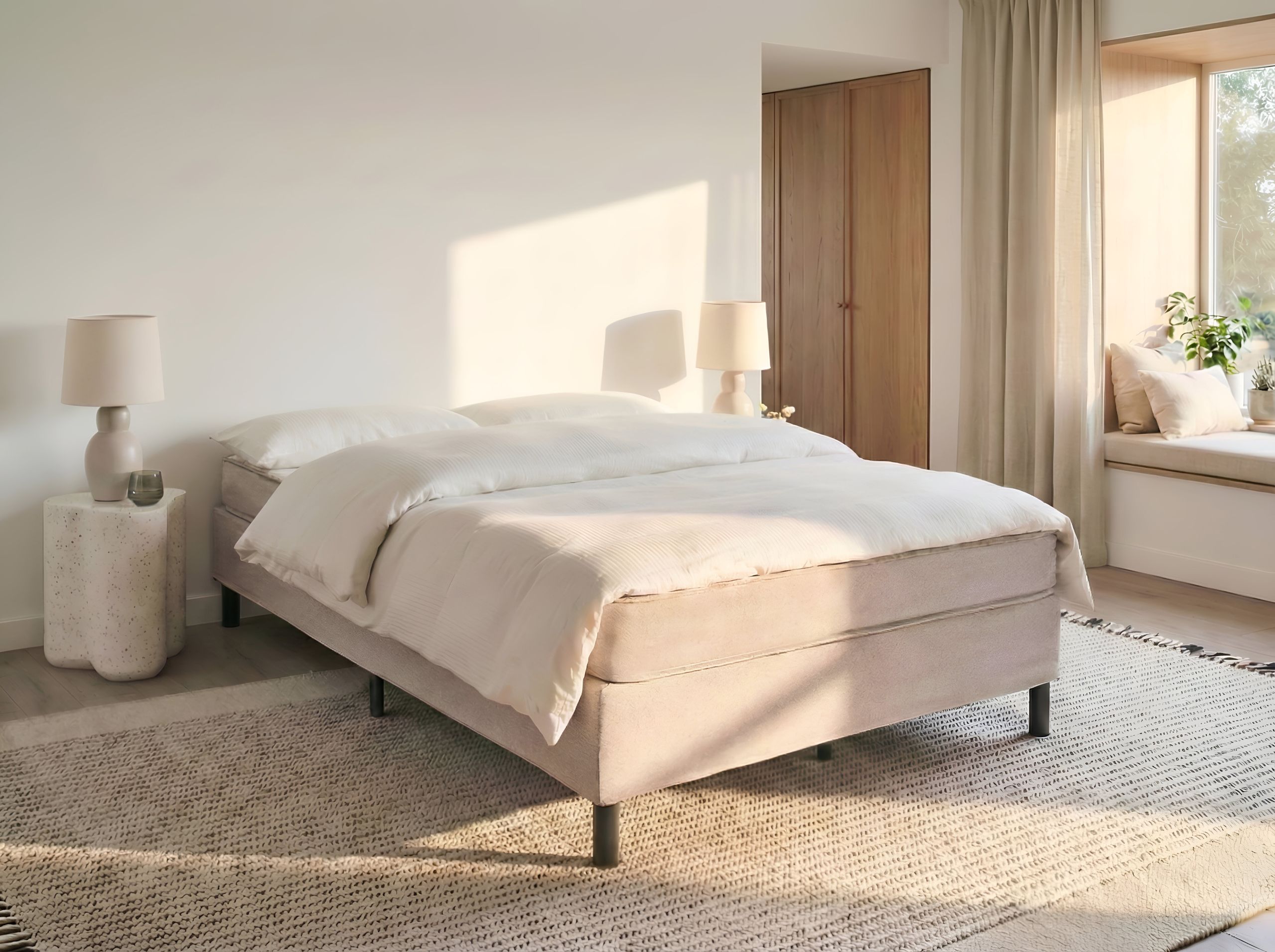 Boxspring postelja Berwyn 3367 (Bež)
