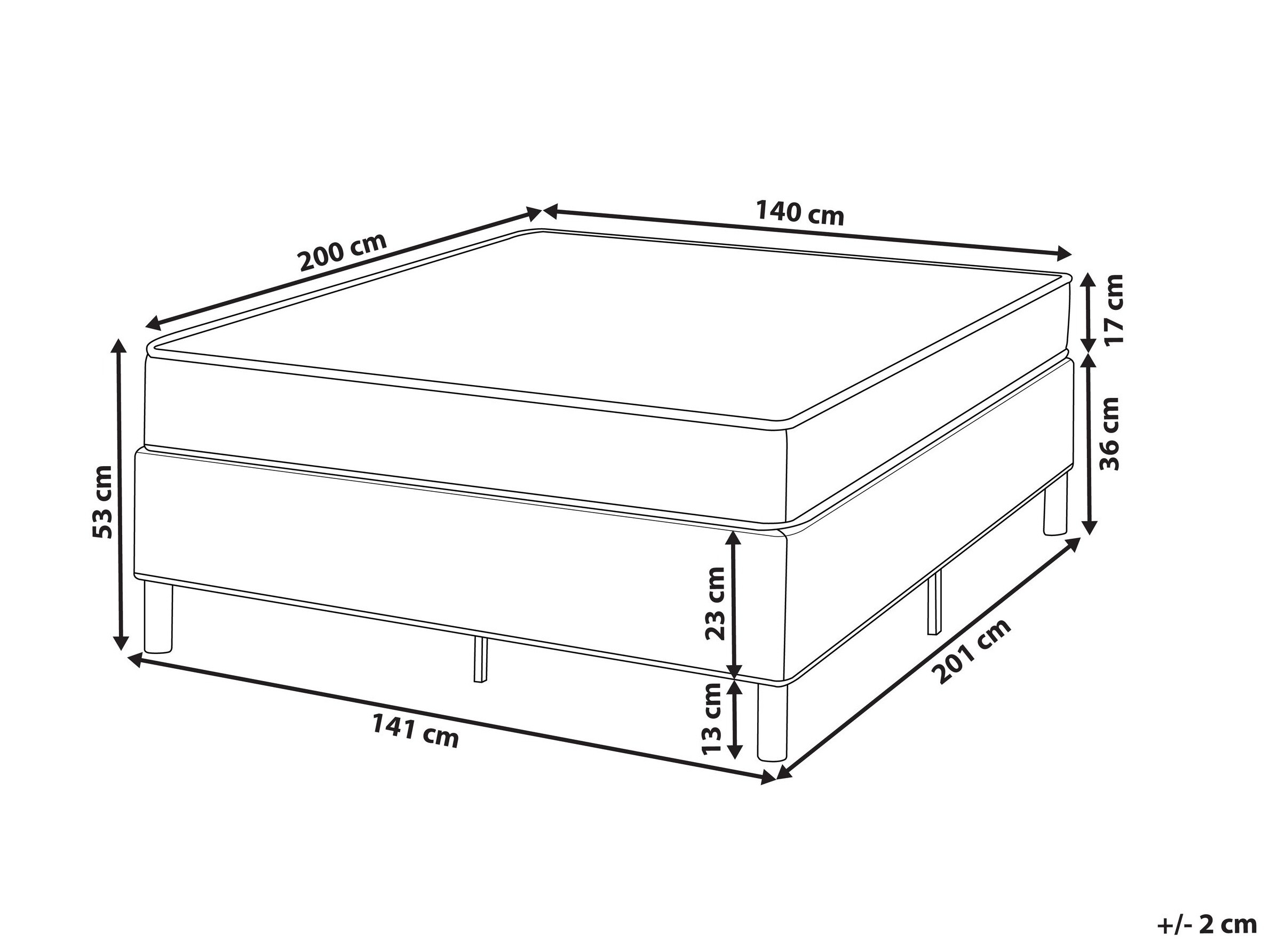 Boxspring postelja Berwyn 3367 (Bež)