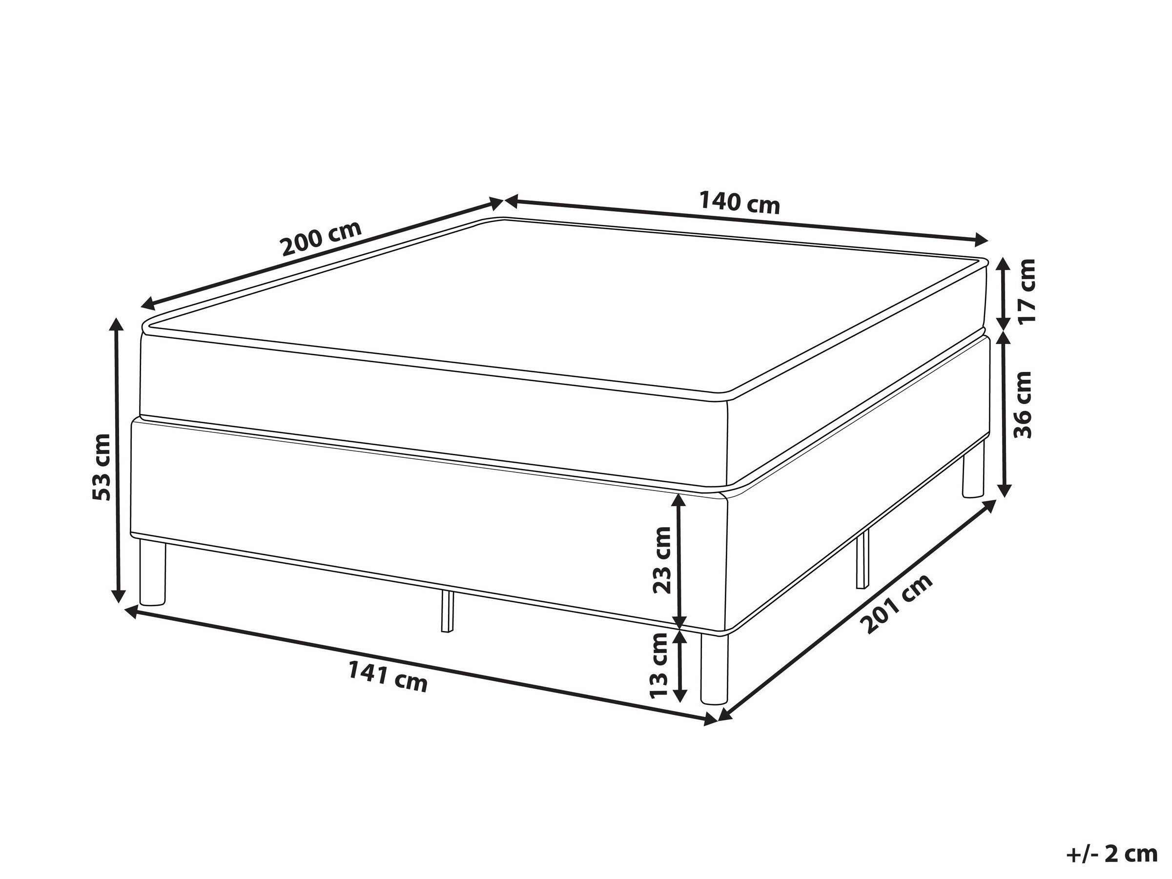 Boxspring postelja Berwyn 3367 (Svetlo siva)