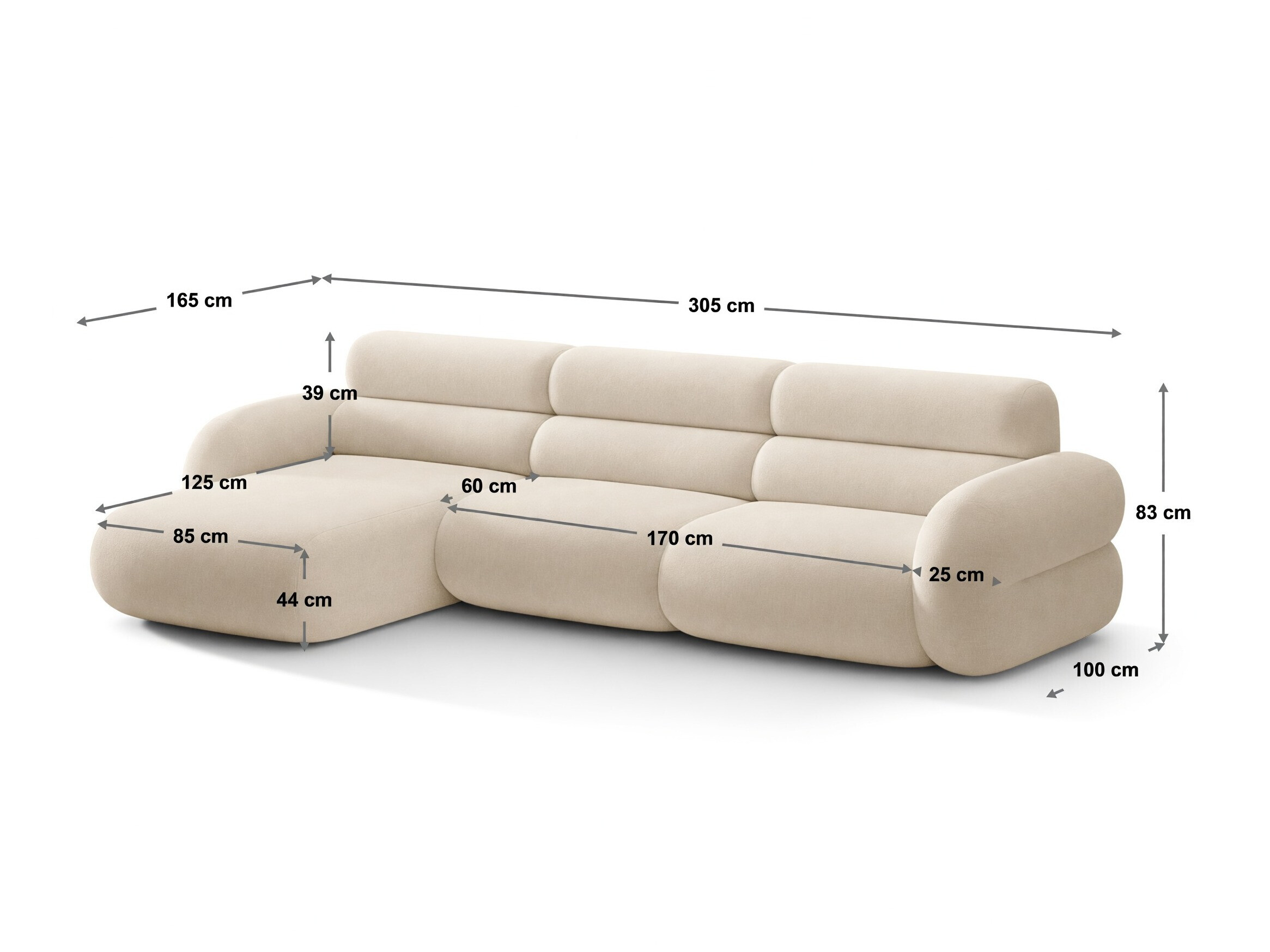 Modularna kotna sedežna garnitura Cirbeno 101 (Golden 31)