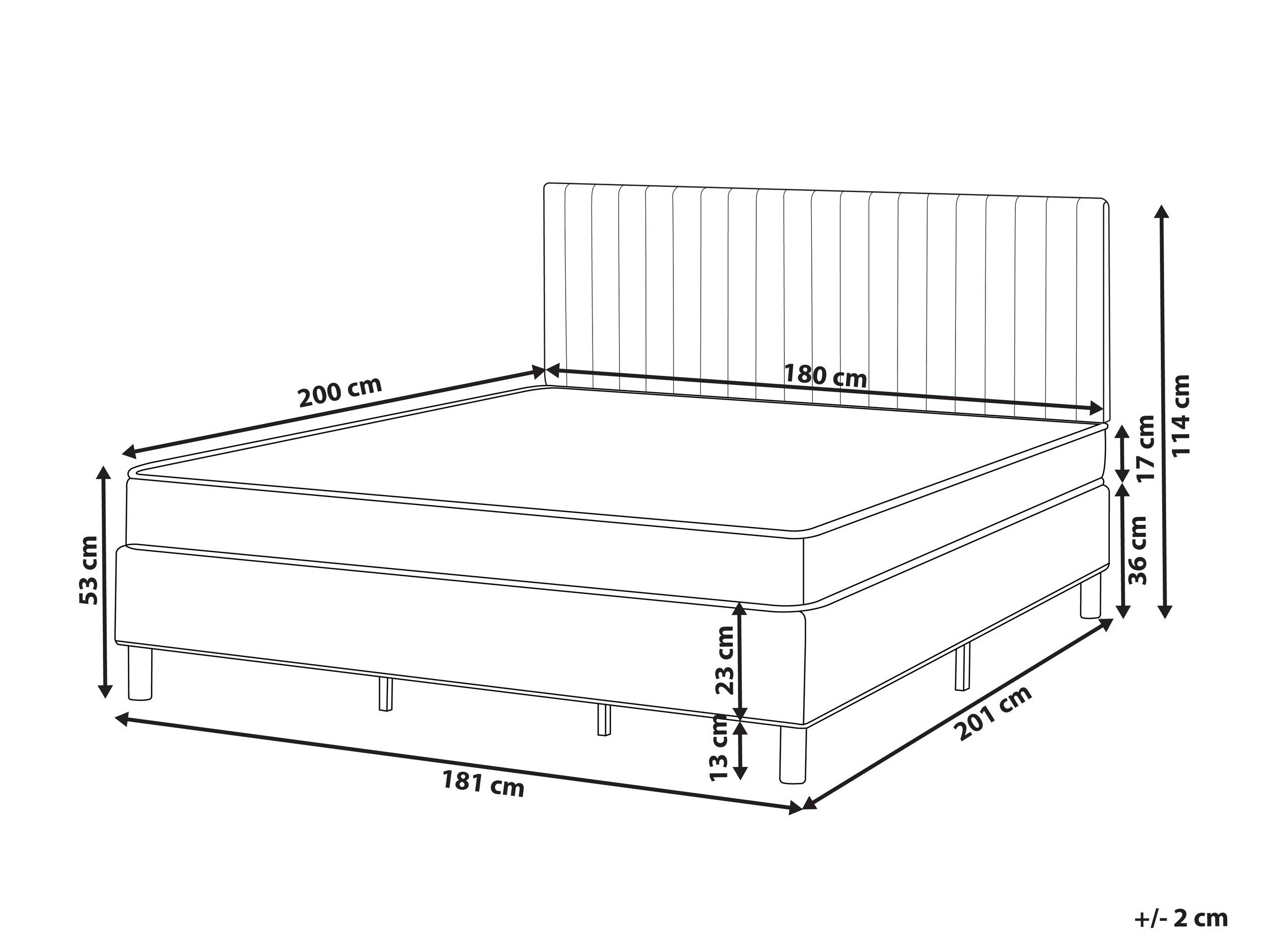 Boxspring postelja Berwyn 3367 (Svetlo siva)