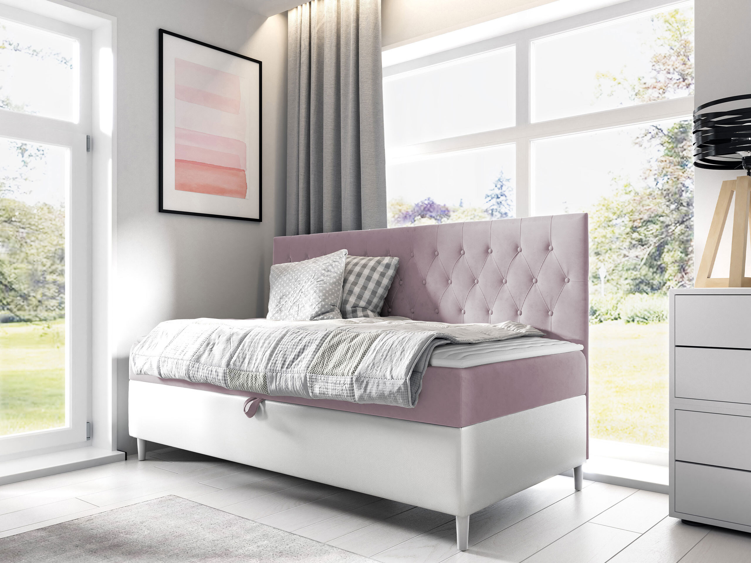 Boxspring postelja Lucus II (Soft 017 + Fresh 9)