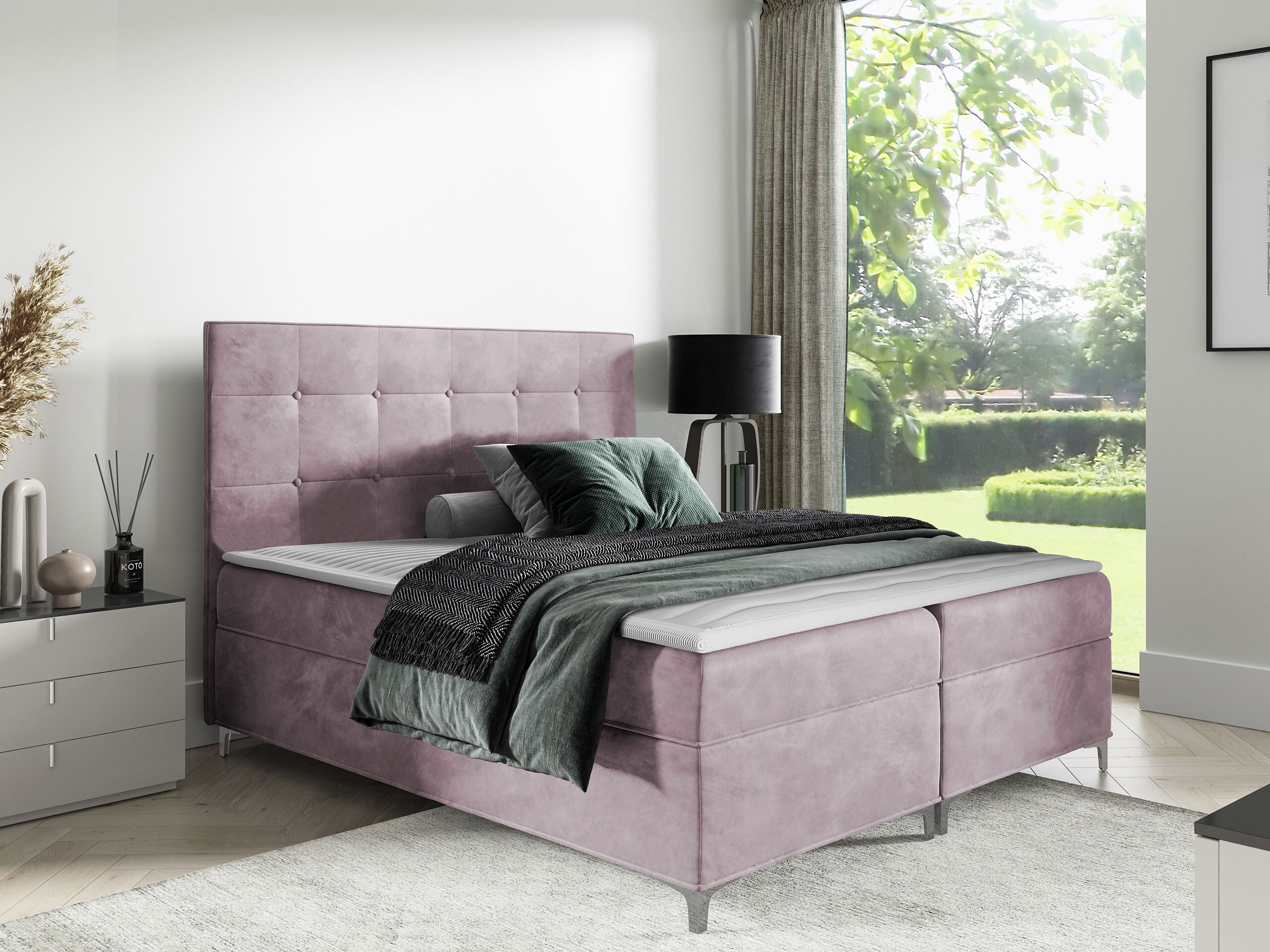 Boxspring postelja Porta (Fresh 9)